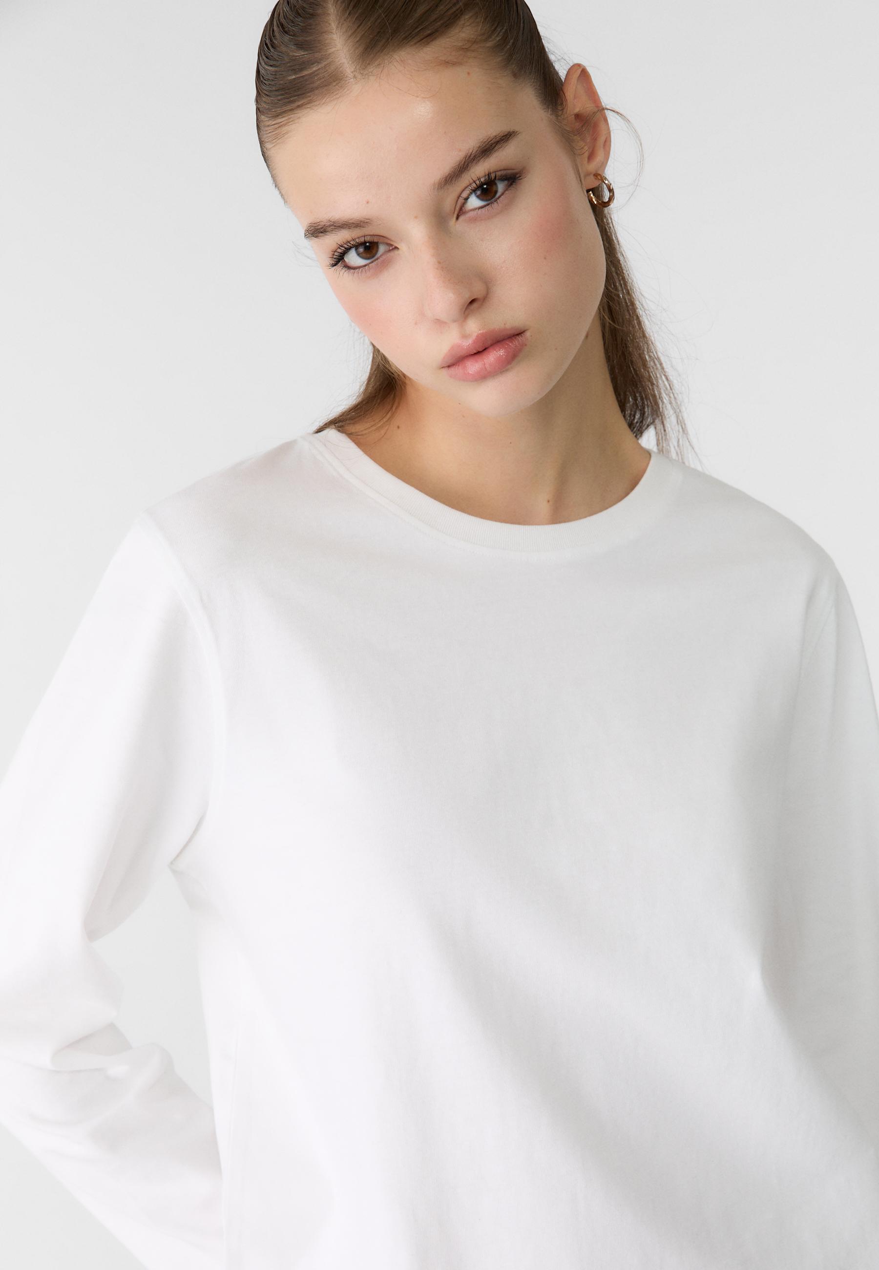 Oversize long sleeve T-shirt - Women's fashion