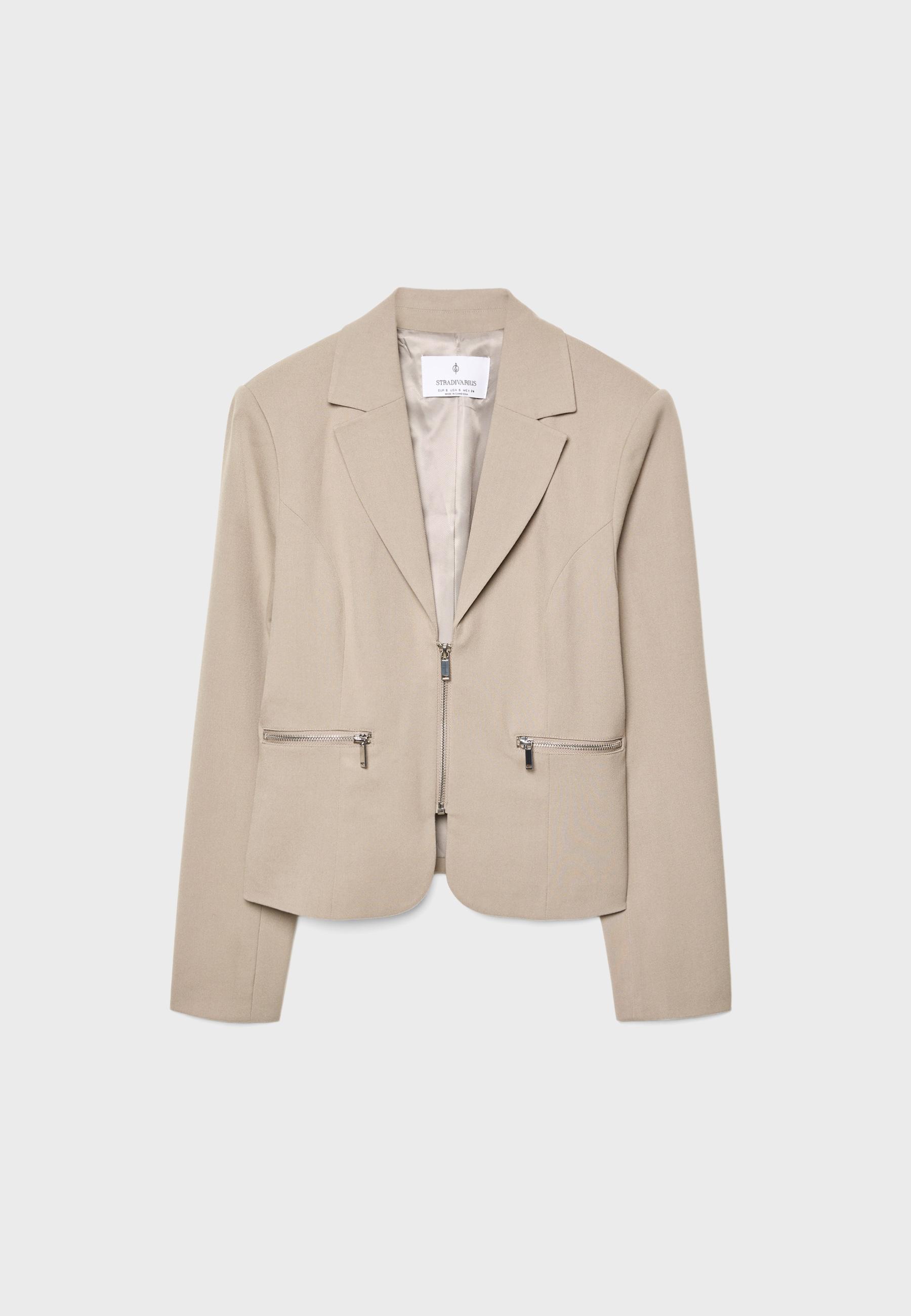 Veste beige stradivarius sale