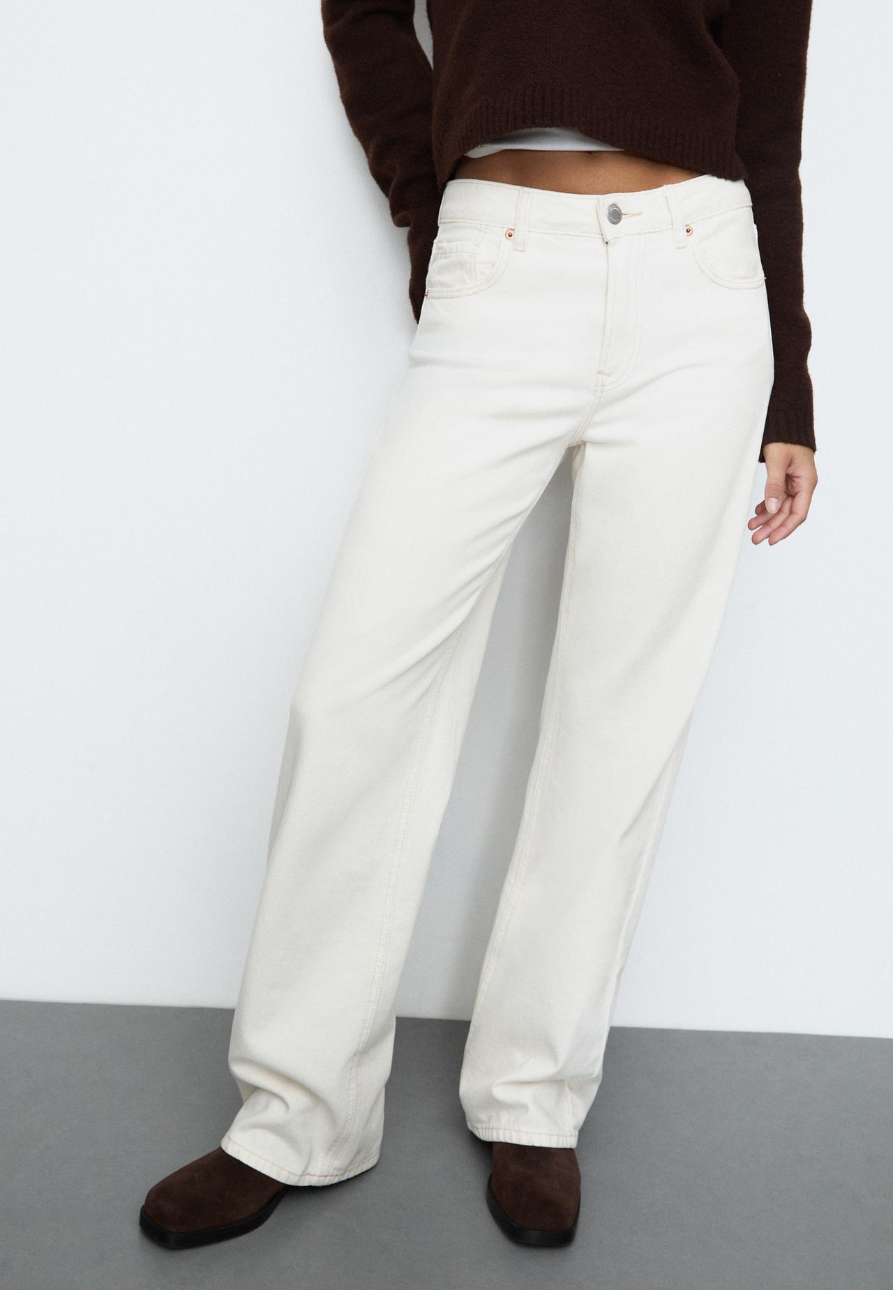 Jean D92 droit à jambe large - Pantalons femme | Stradivarius France