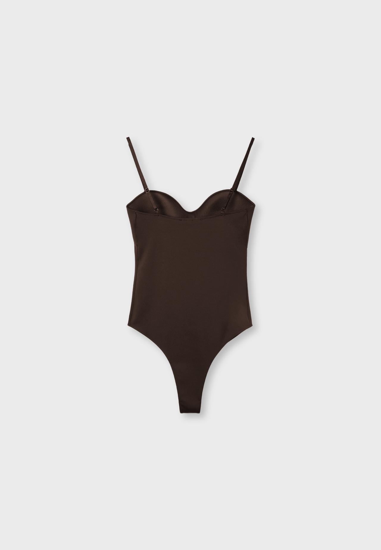 Sculpt  cups bodysuit — Brown