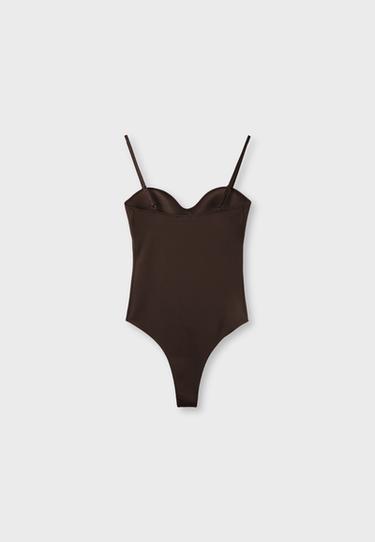 Sculpt  cups bodysuit — Brown 8