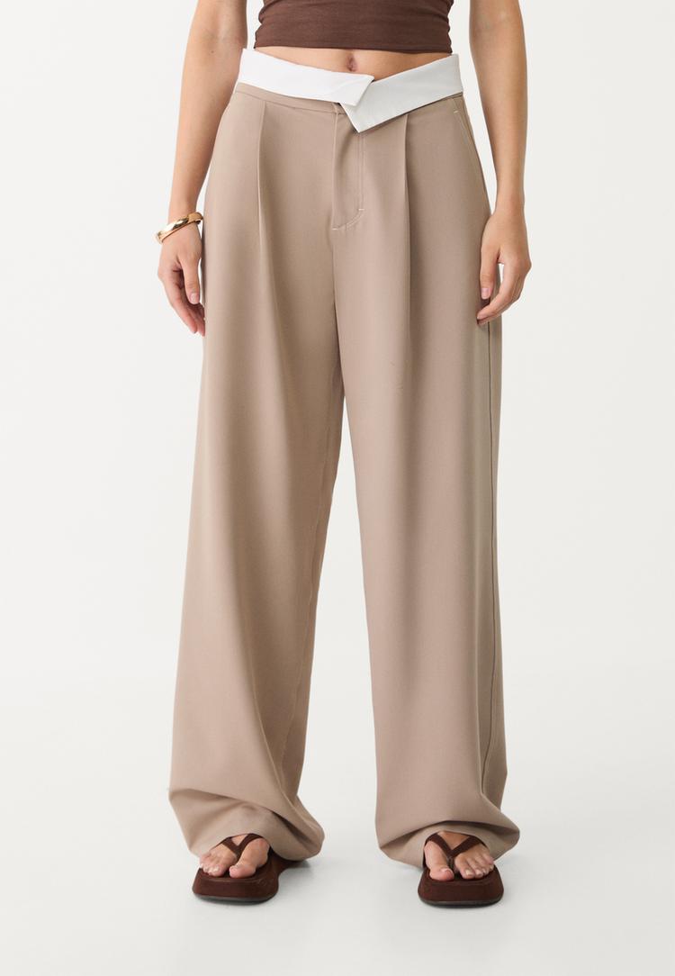 pantalon vestir cinturilla vuelta