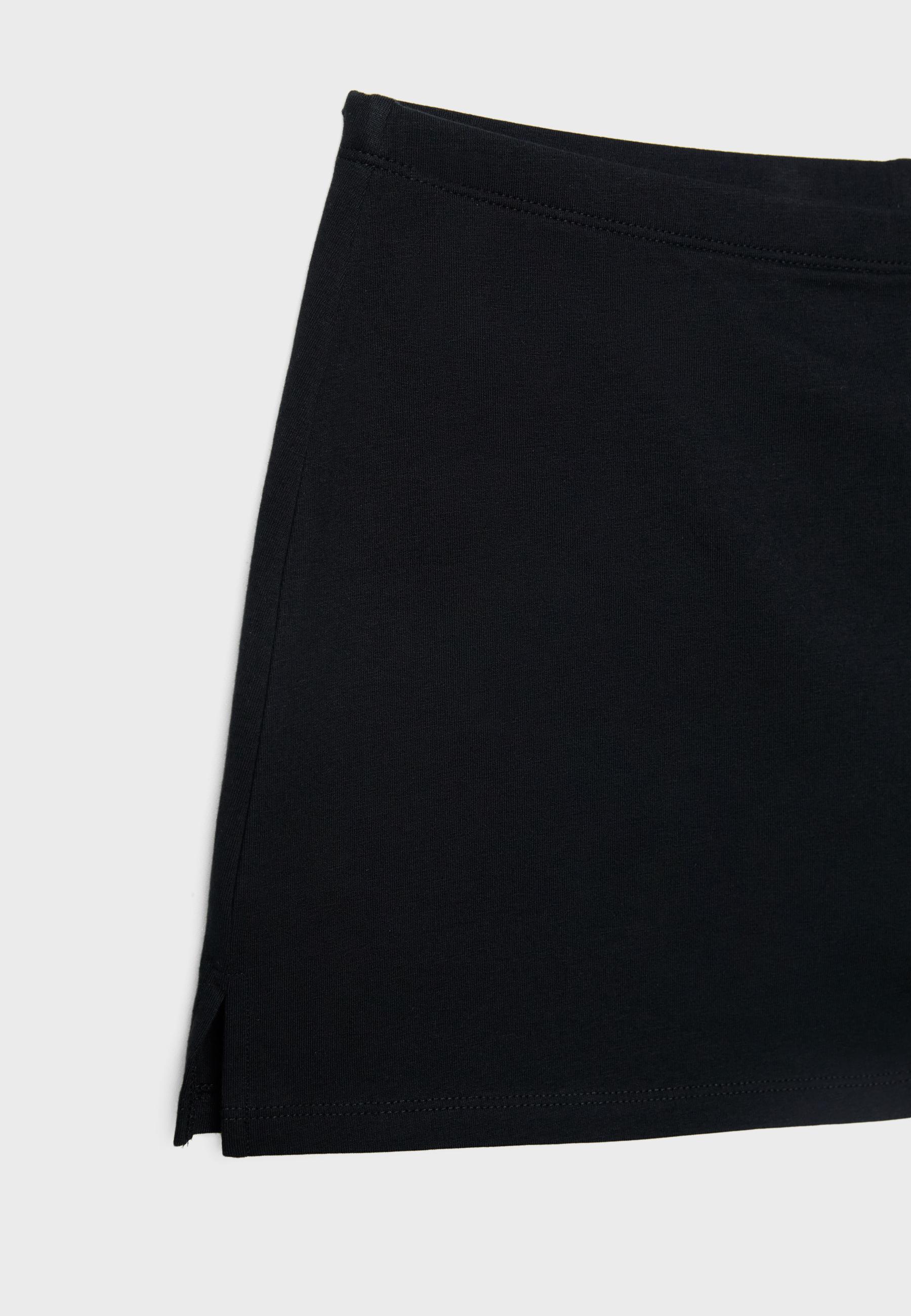Basic knit skort — Black