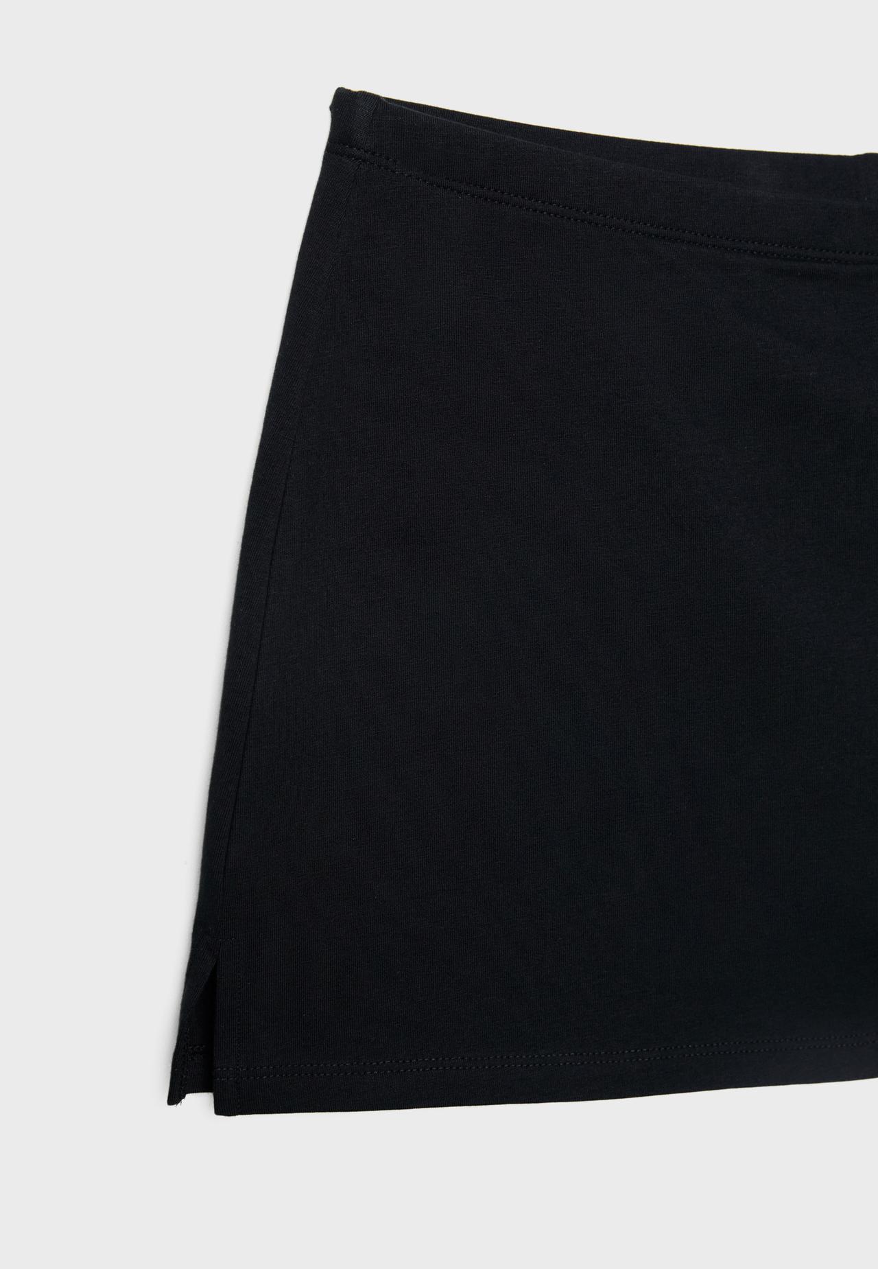 Basic knit skort — Black
