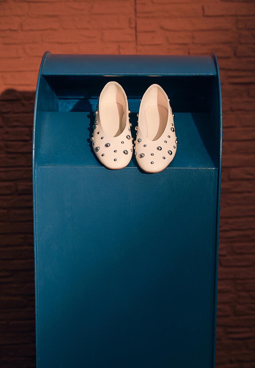 Studded ballet flats
