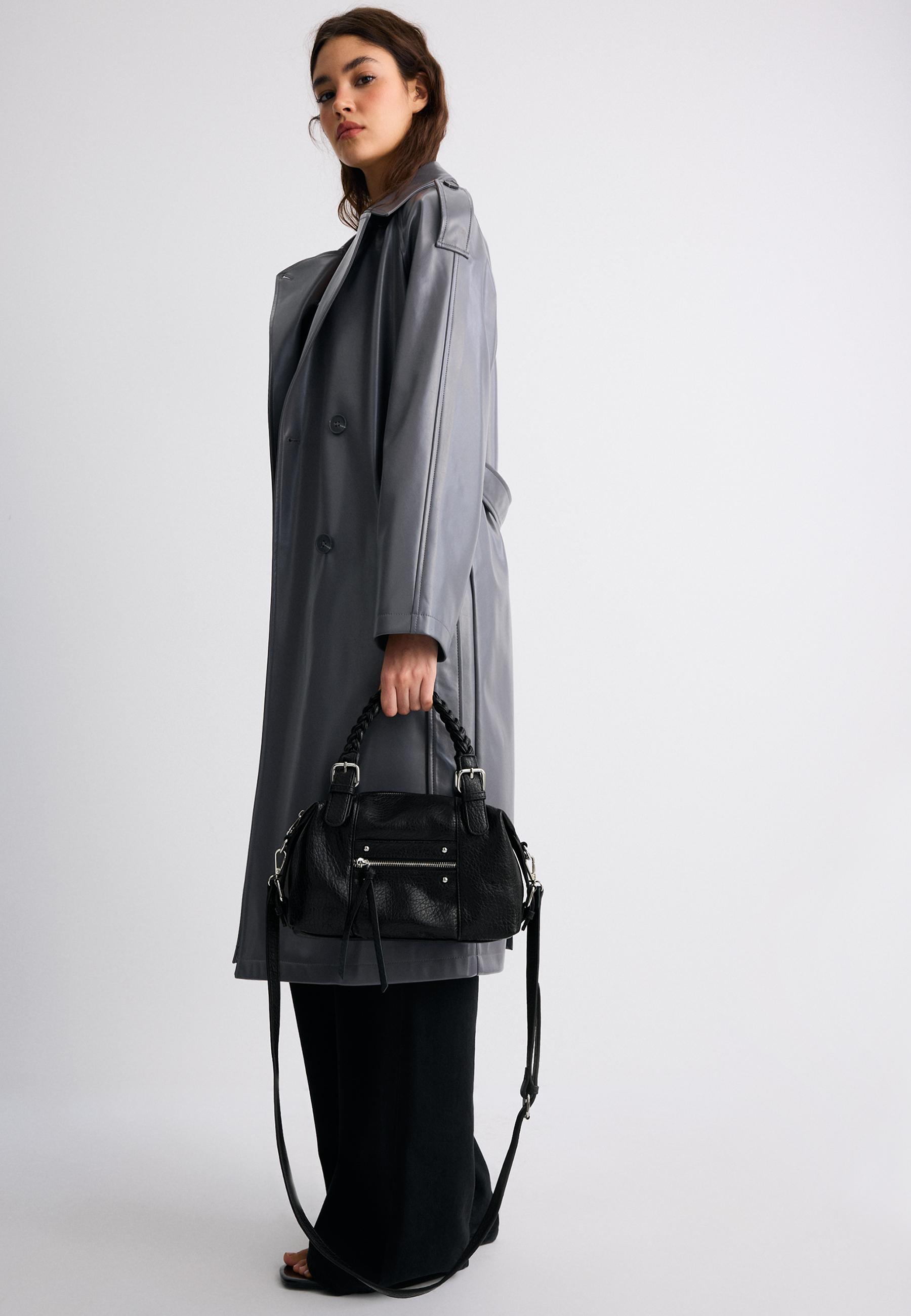 Braided handle bowling bag — Black