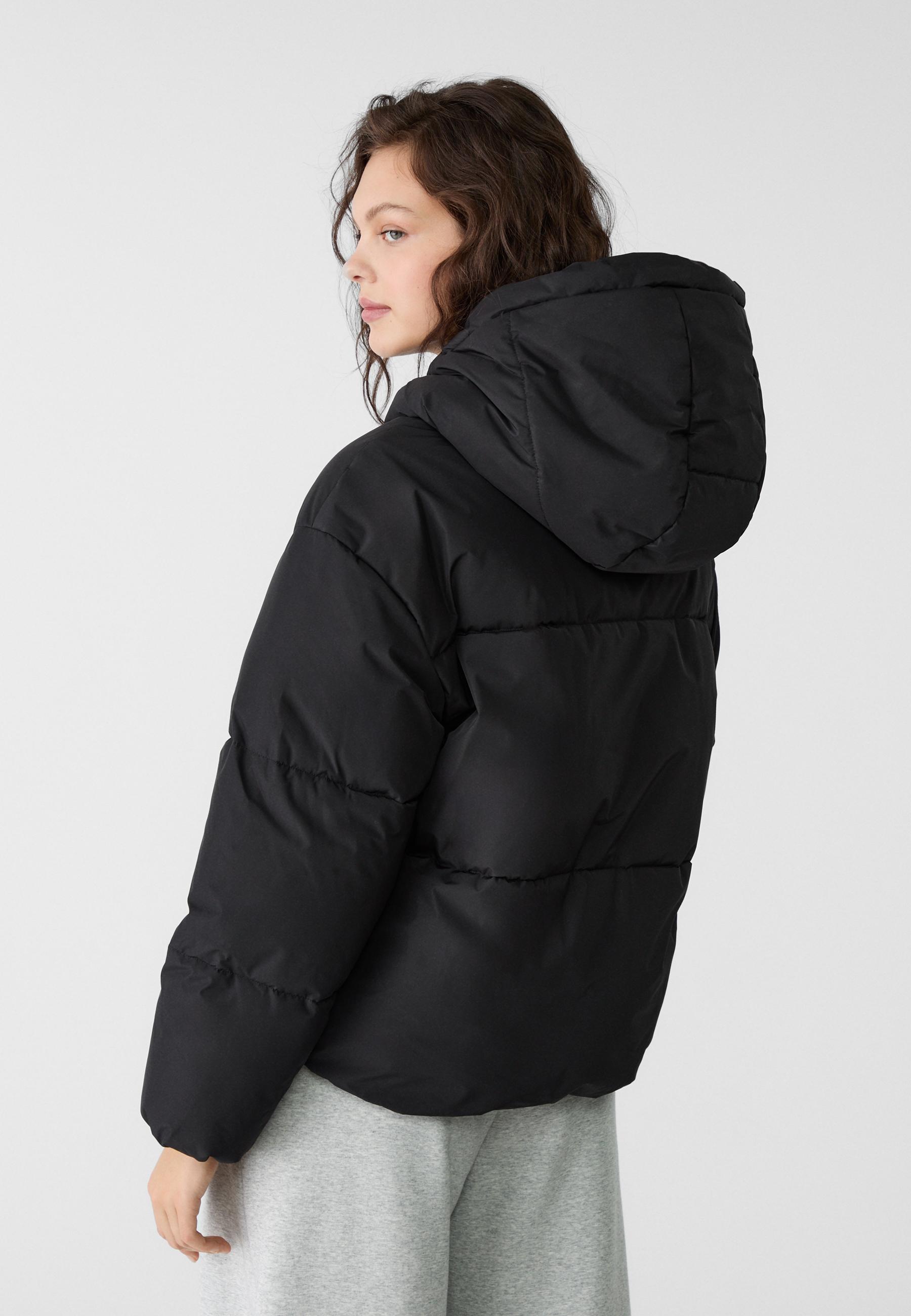 Oversize puffer jacket with hood