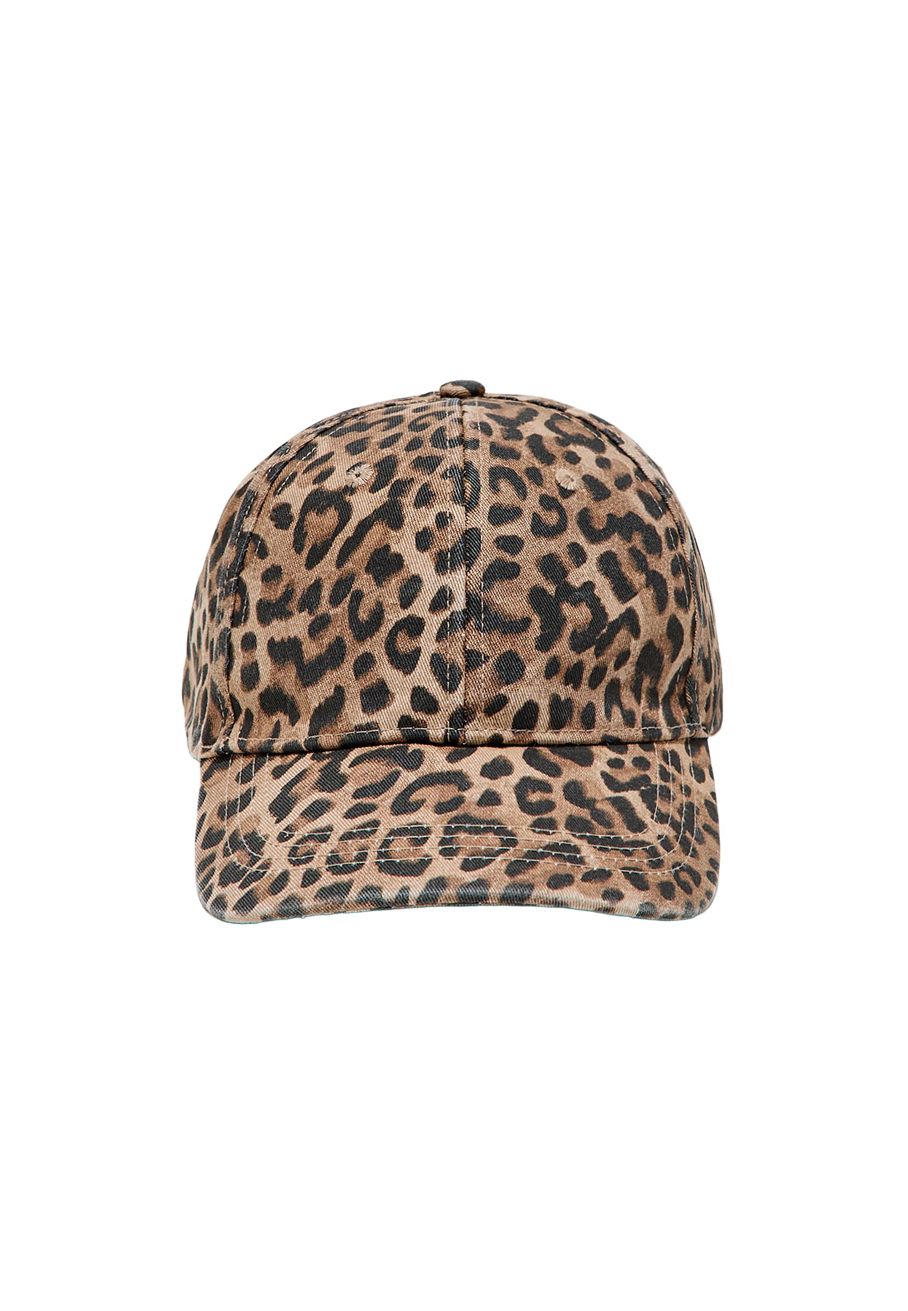 Classic leopard print cap — Brown
