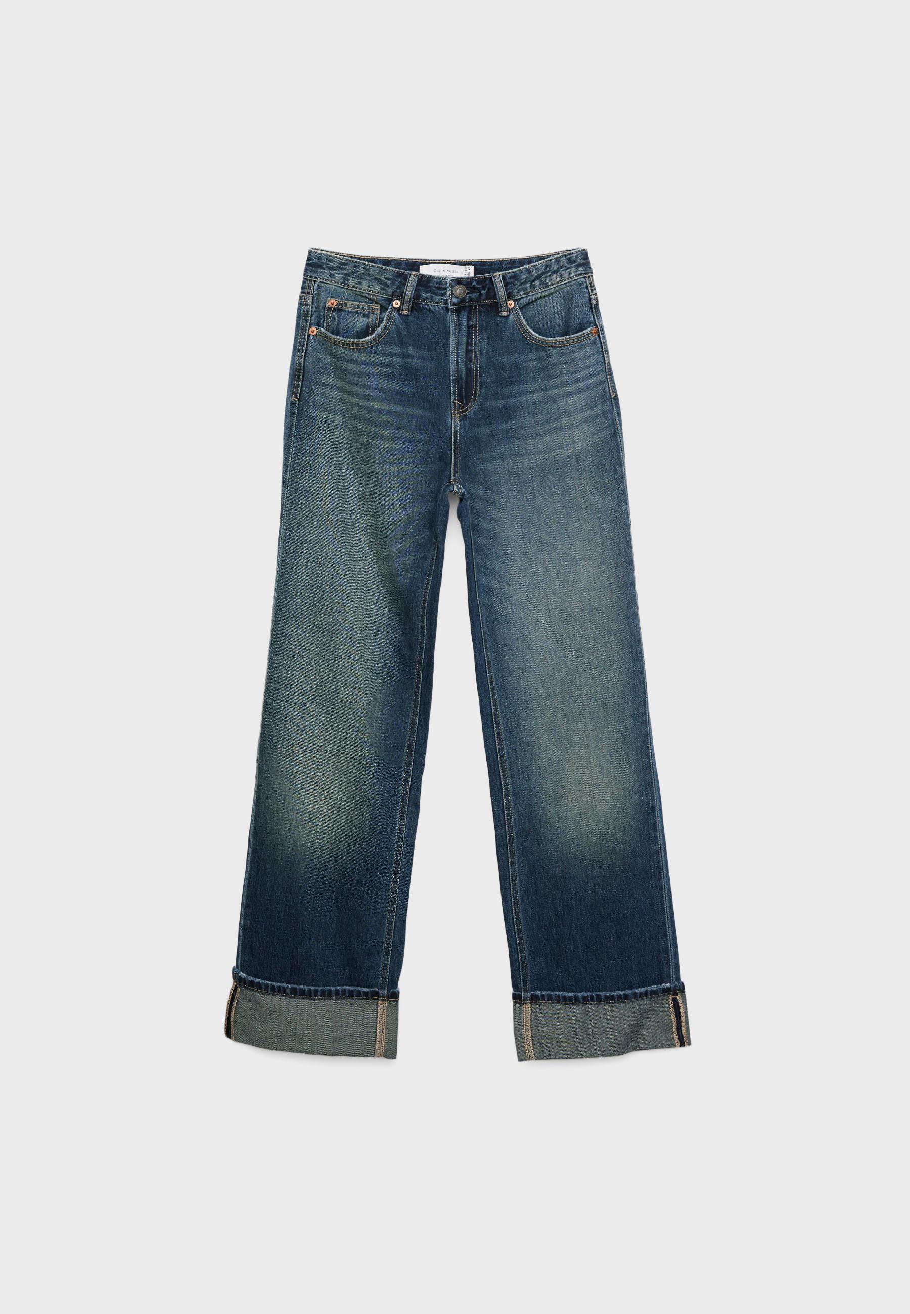 D92 straight fit geniş paça jean - Görsel 6