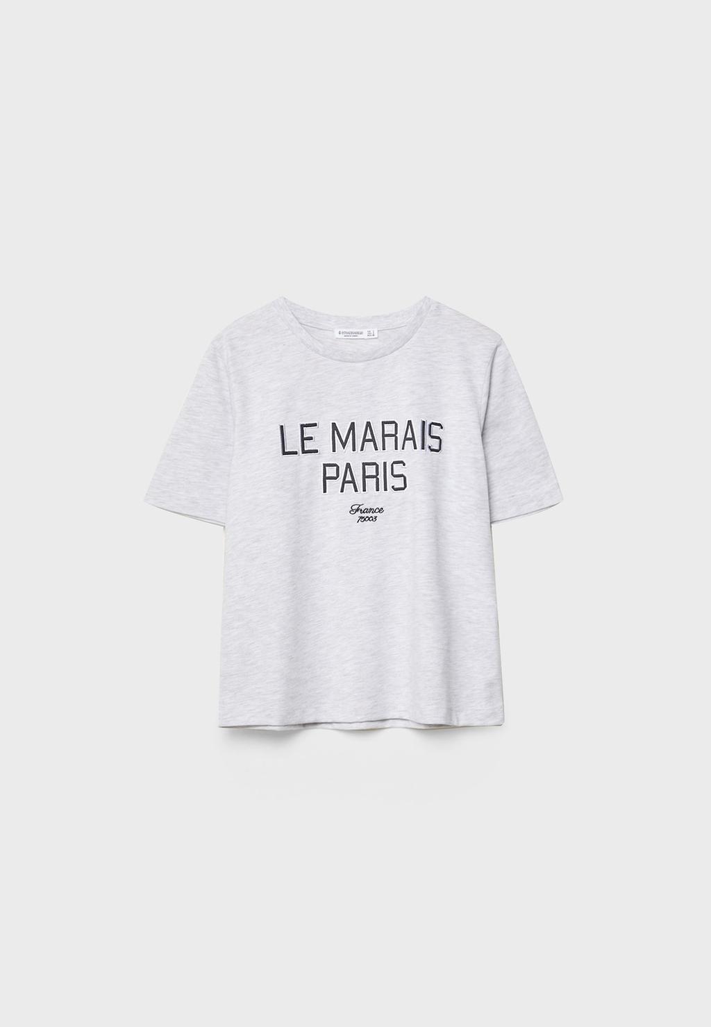 Camiseta bordado texto
