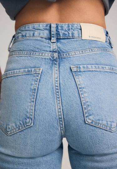 D98 straight-leg vintage effect jeans — MEDIUM LIGHT BLUE DENIM 6