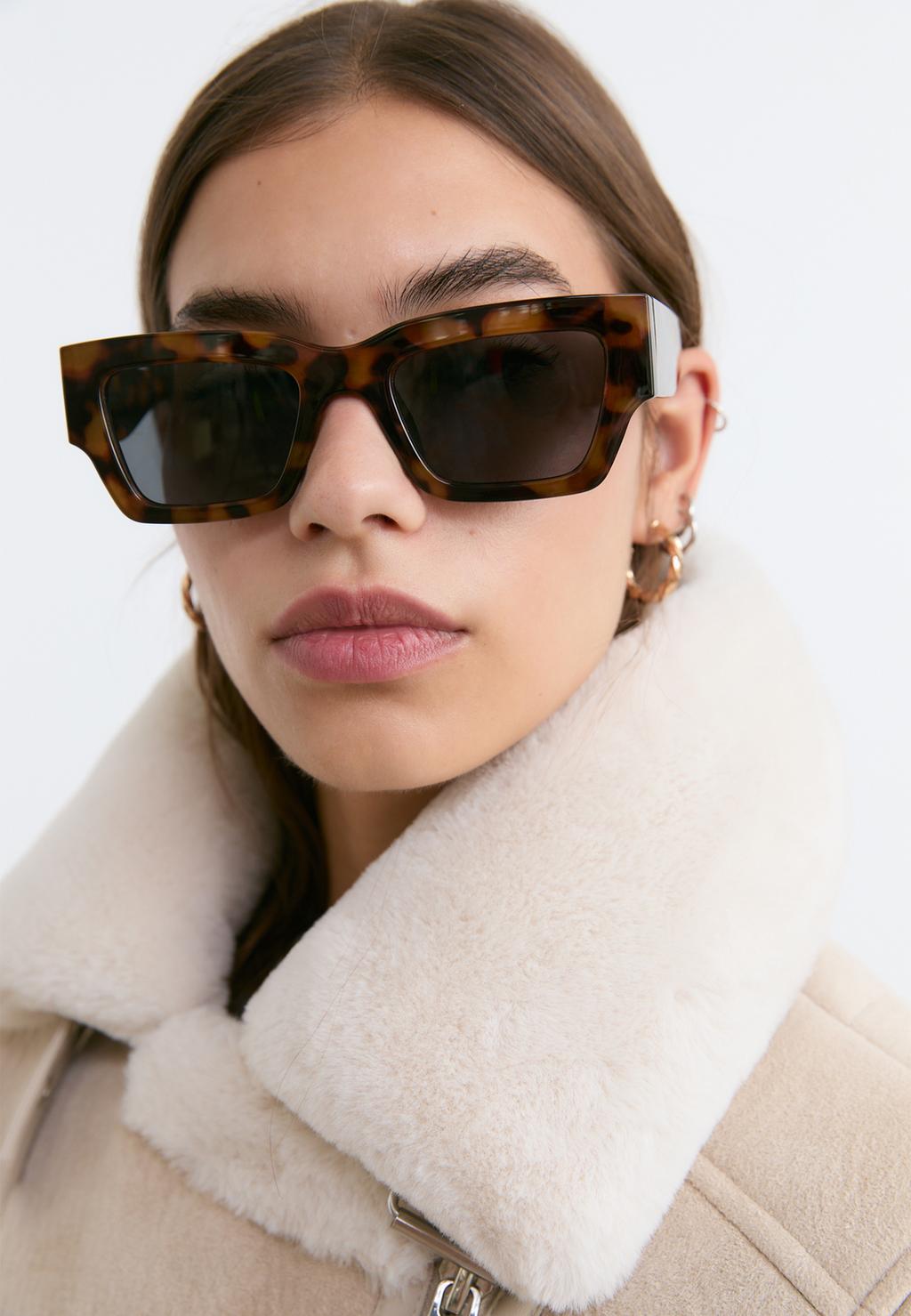 Square tortoiseshell sunglasses