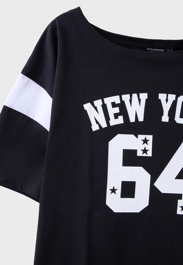 New York 64 positional short sleeve T-shirt — Black 8