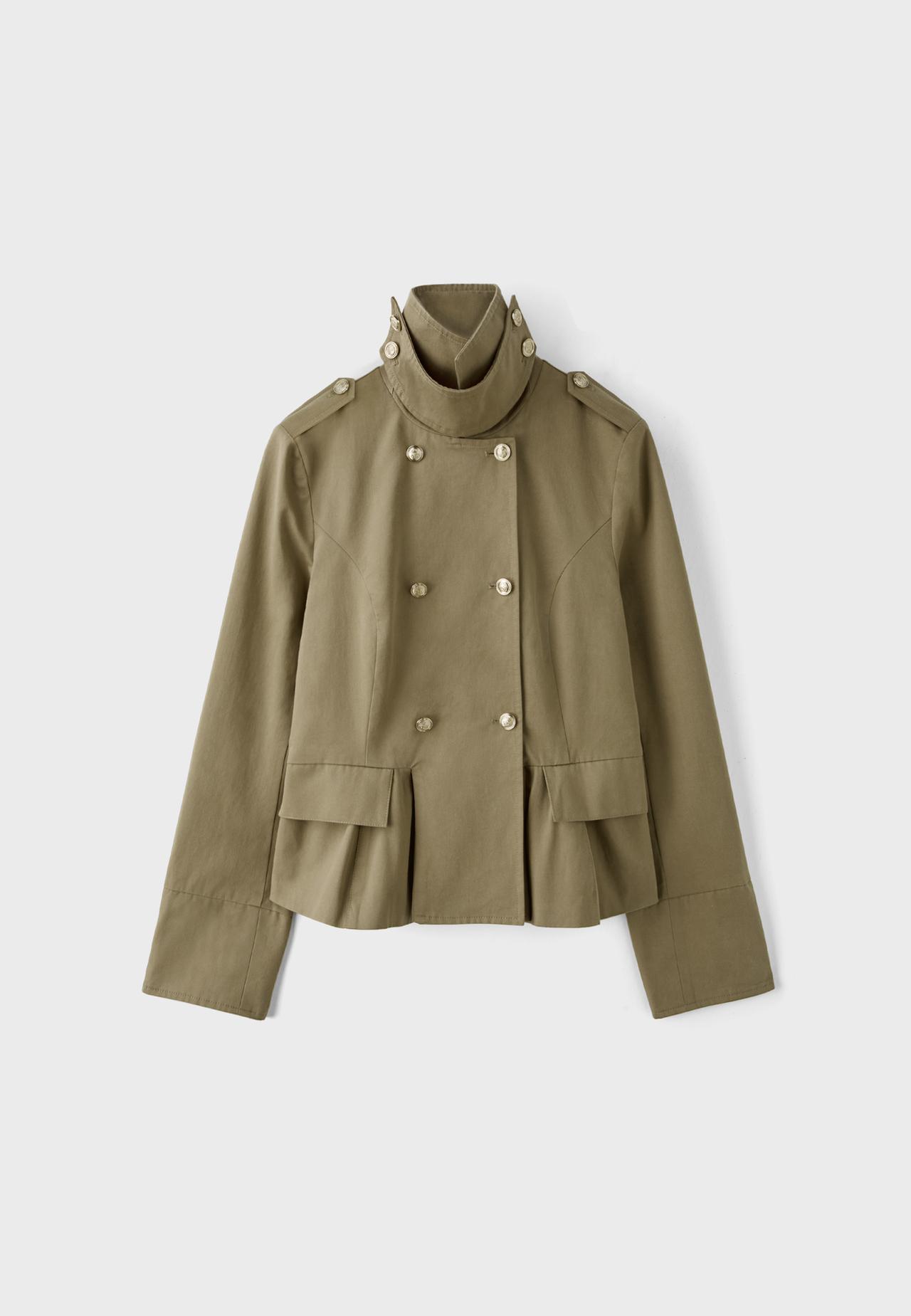 Fitted buttoned blazer — Beige