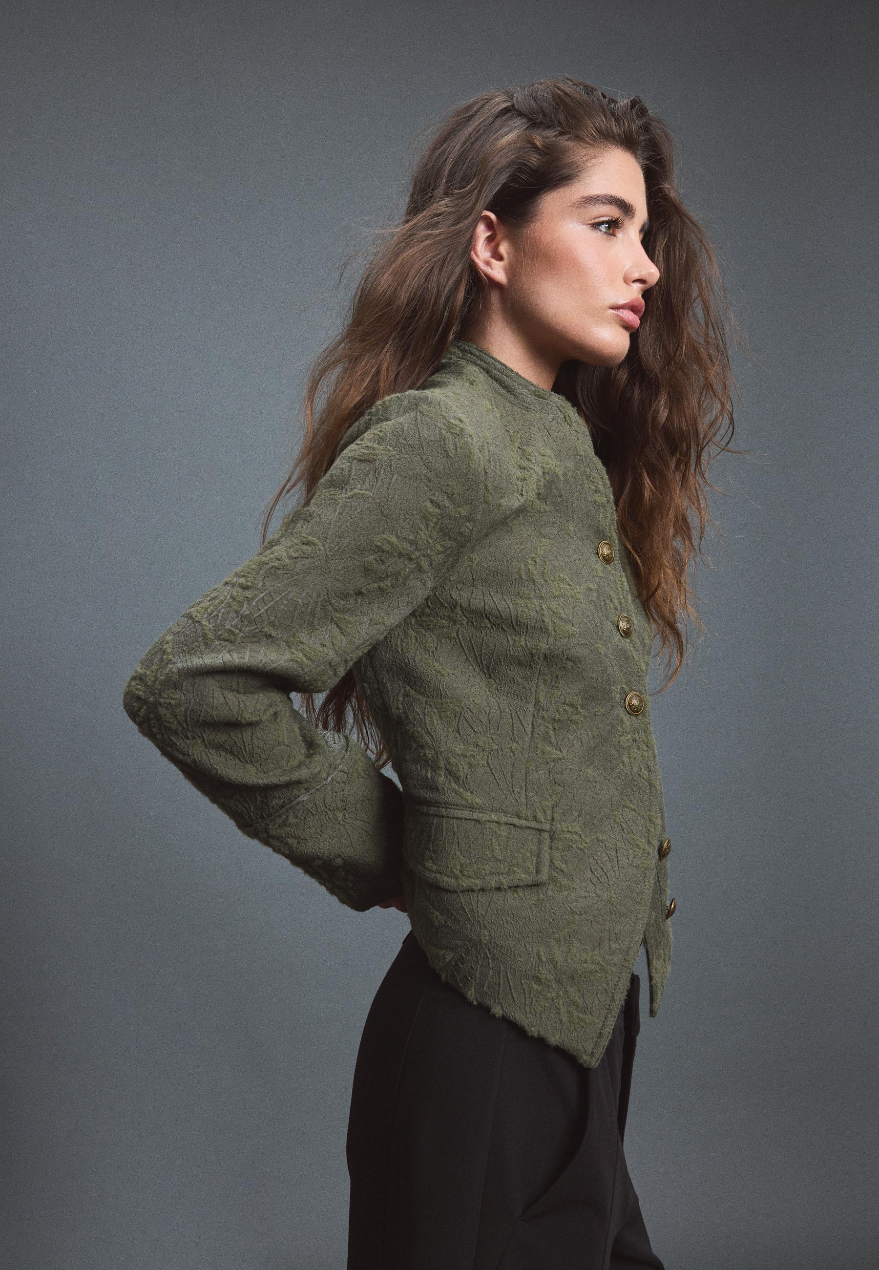 Jacquard blazer — Khaki