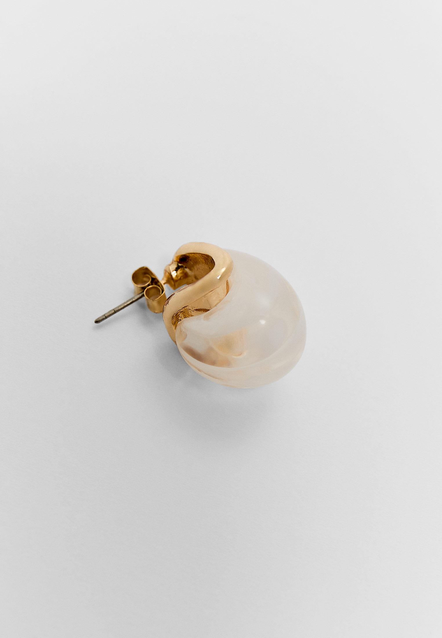 Set of 3 pairs of voluminous mini earrings — Gold