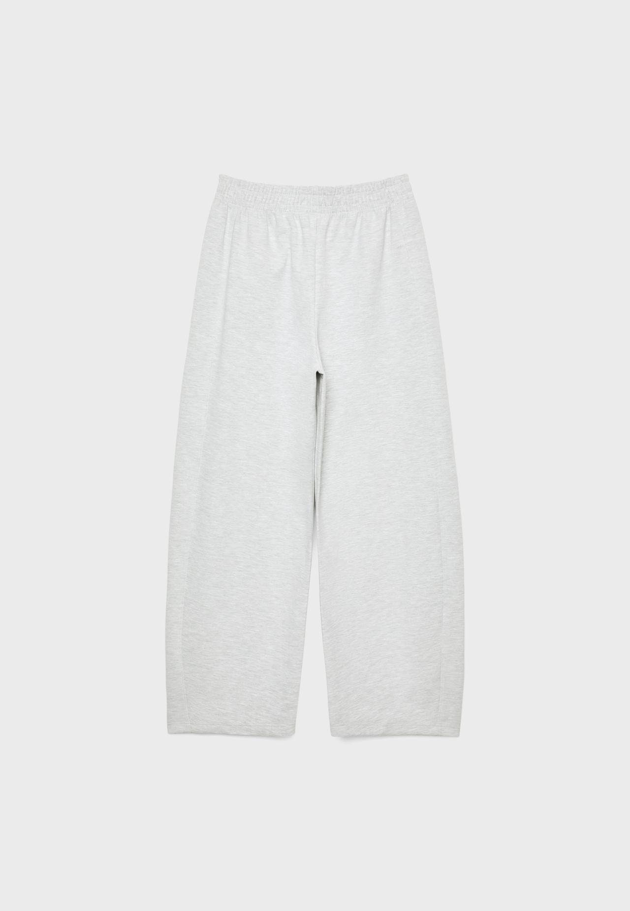 Barrel jogger trousers — Grey melange