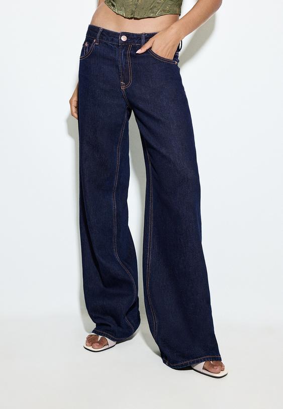 d91 jeans a vita bassa e gamba larga