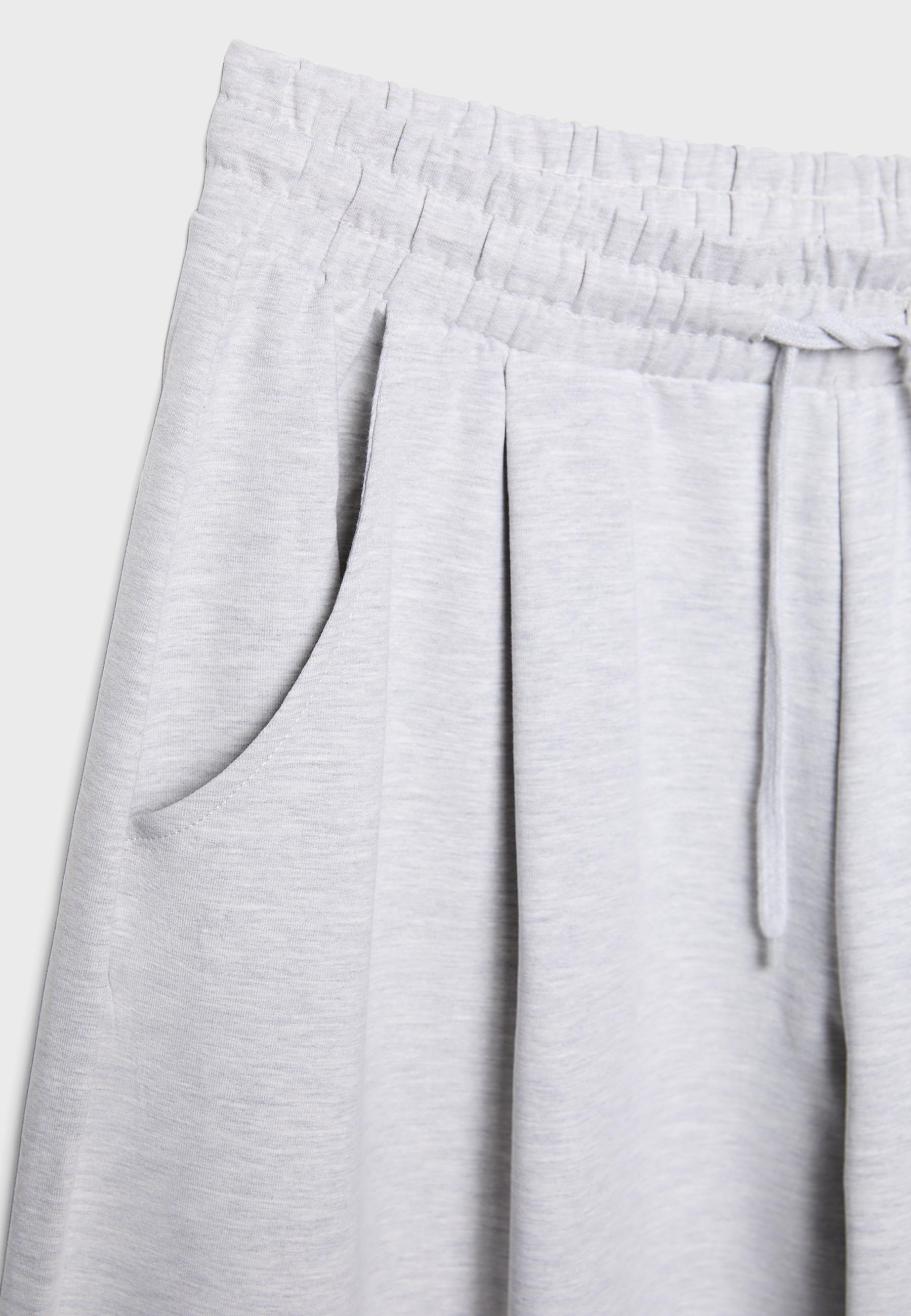 Darted balloon jogger trousers — Grey melange