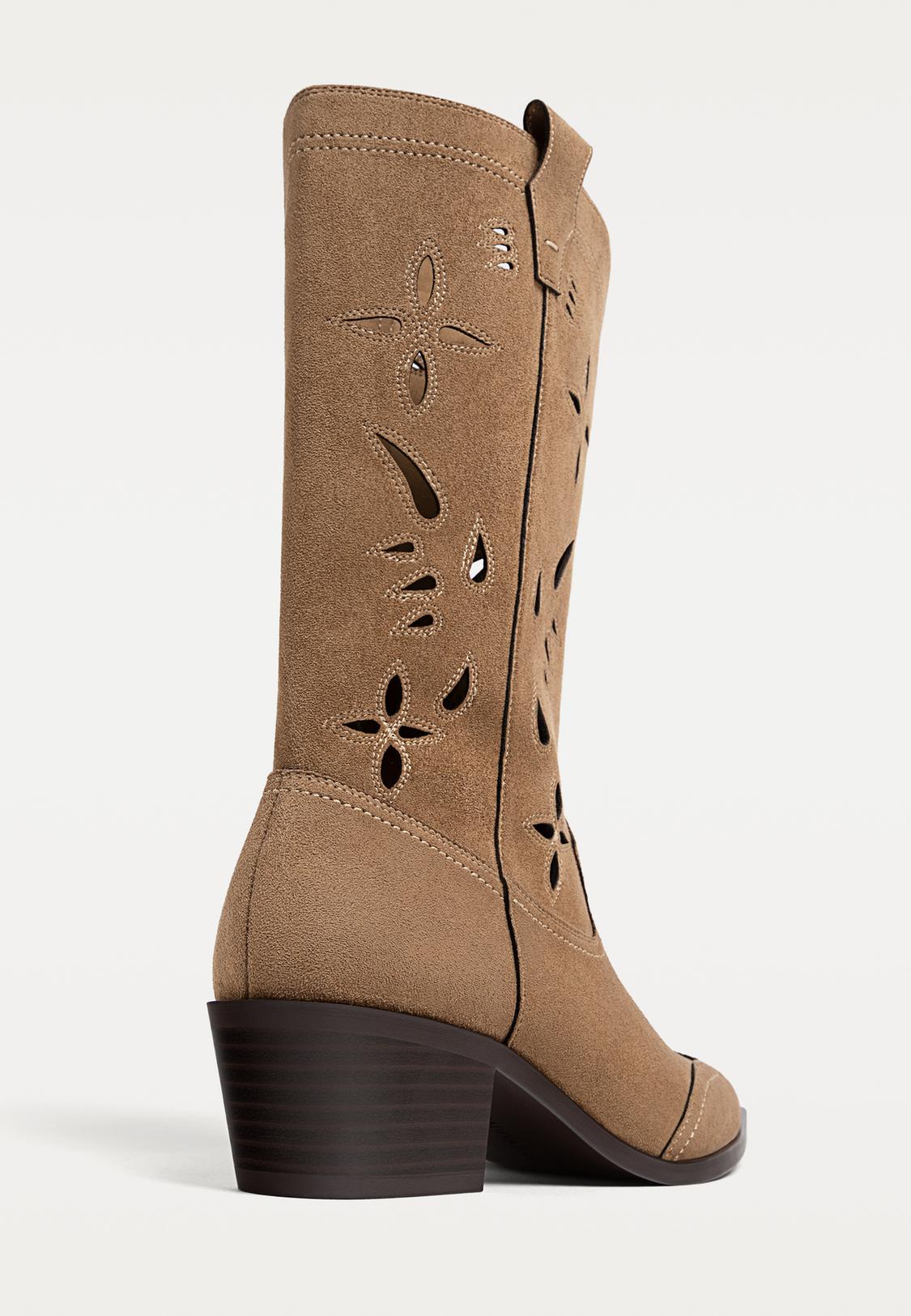 Brown Bottines Plates Stradivarius Stradivarius Bottes Plates