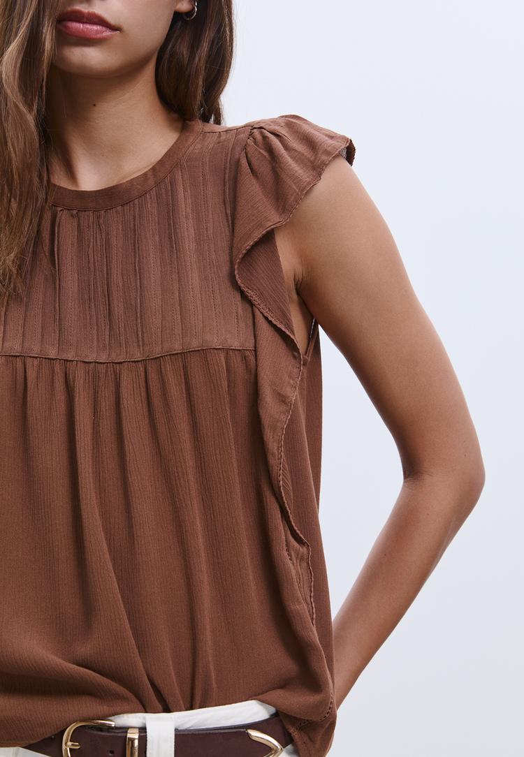 blouse a volants fluide