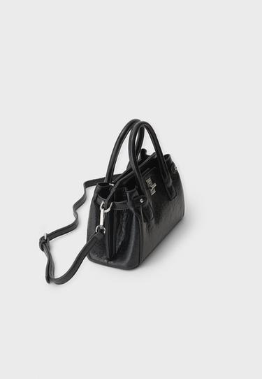 Tote crossbody bag with clasp — Black 3
