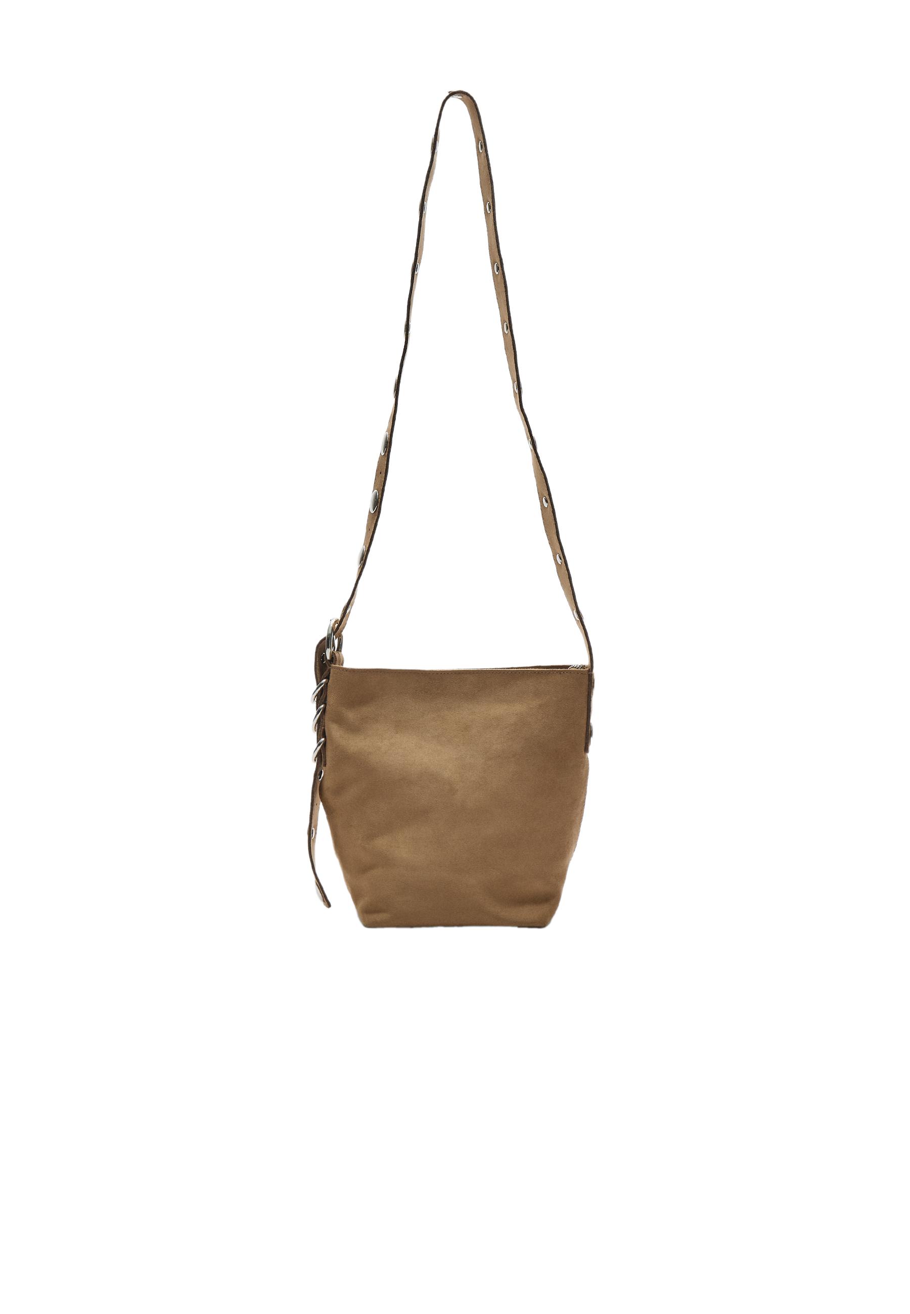 ★E.B.M★ Strap Detail Suede Shoulder Bag EMP1AHB020 SUEDE SHOULDER BAG WITH CHARM – Bessie London