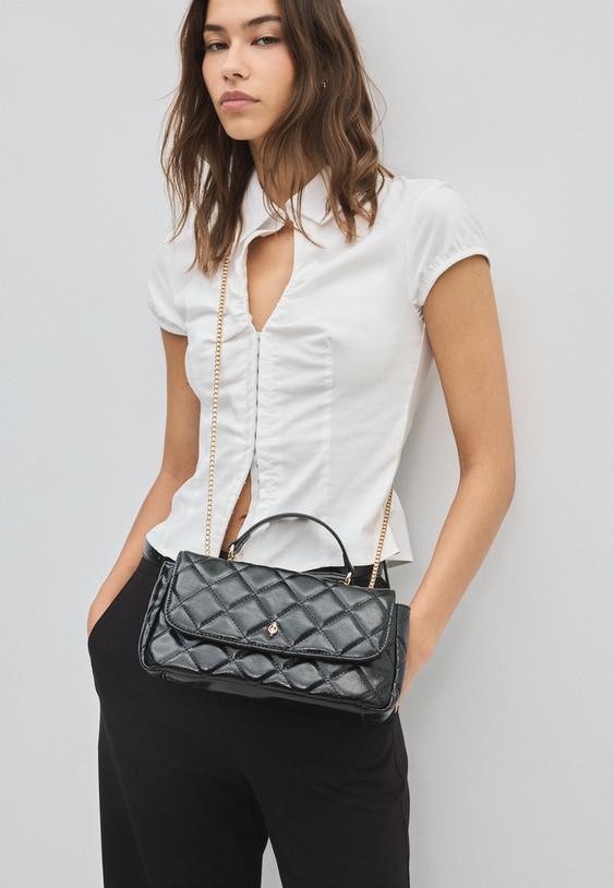 sac bandouliere matelasse chaine