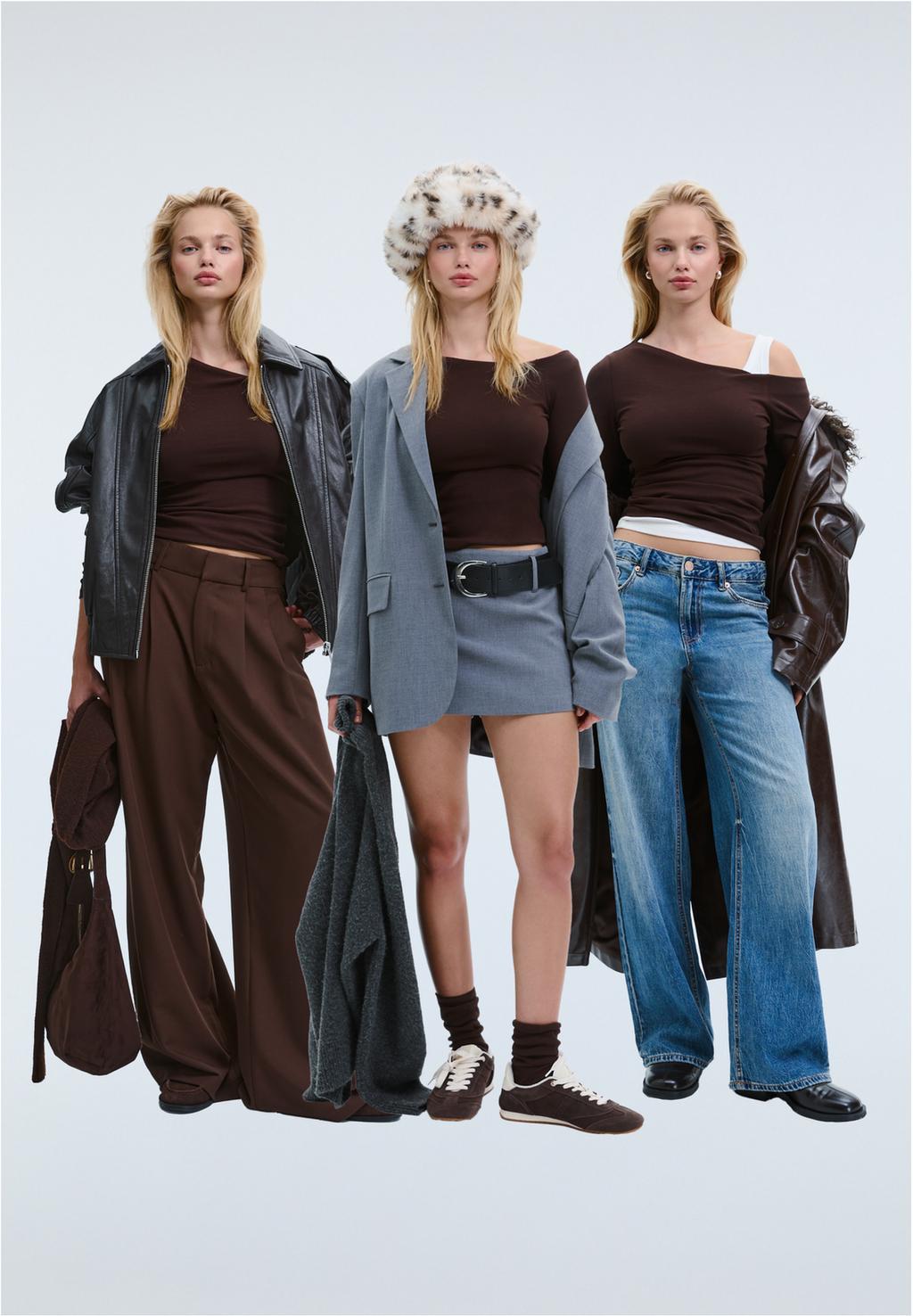 T-shirt met asymmetrische halslijn