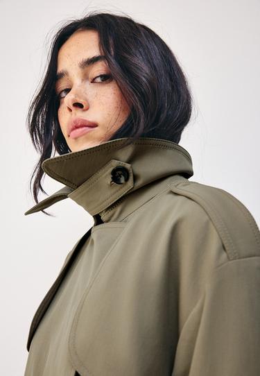 Regular high neck trench coat — Beige 6