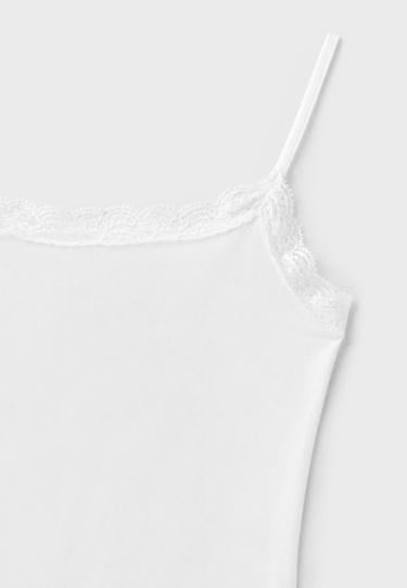 Bodysuit with lace detail — Ecru 8