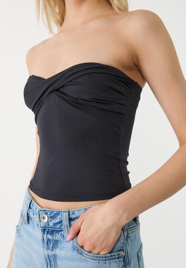 top bandeau poliamida nudo