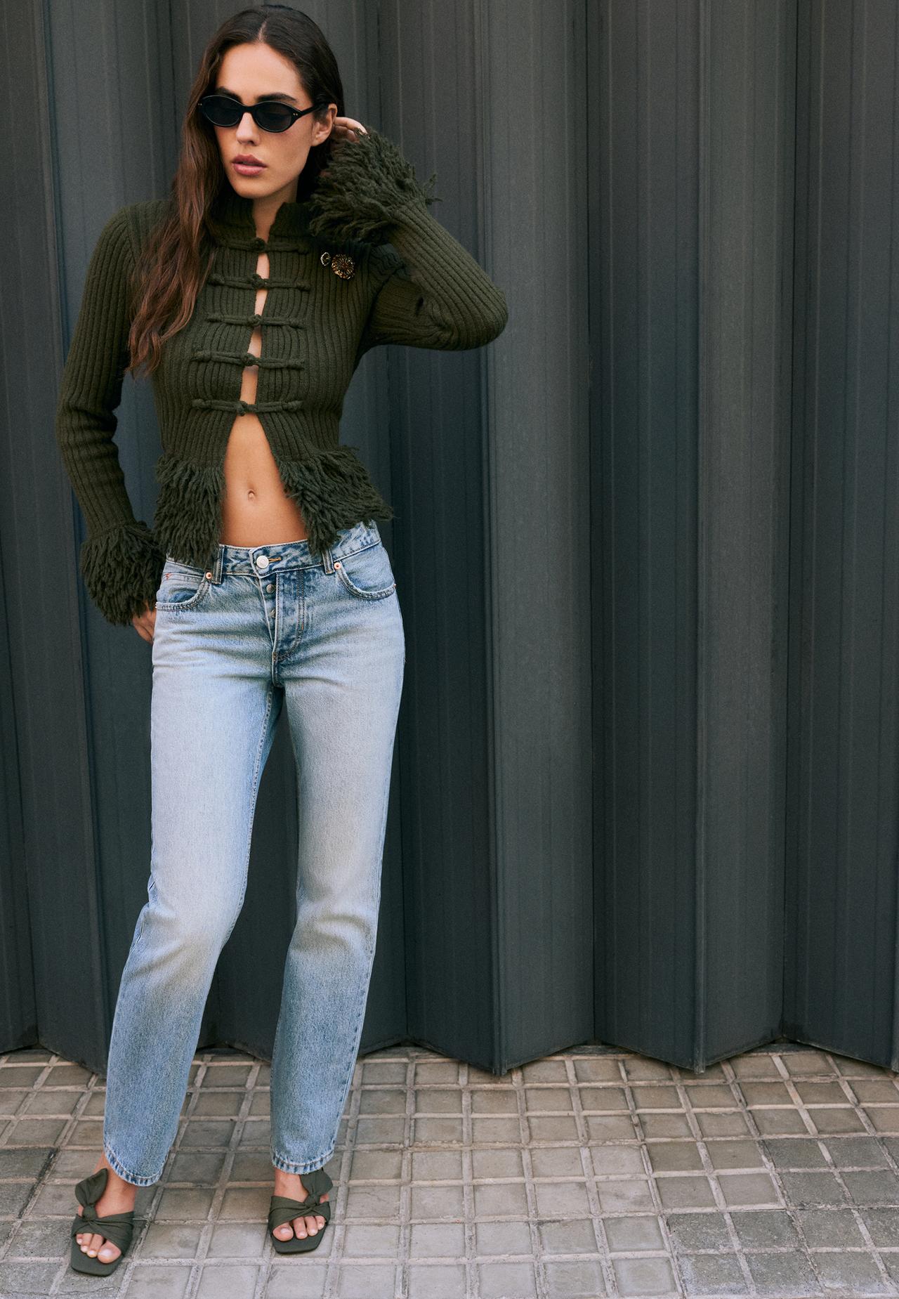 Slim straight fit jeans — MEDIUM BLUE DENIM
