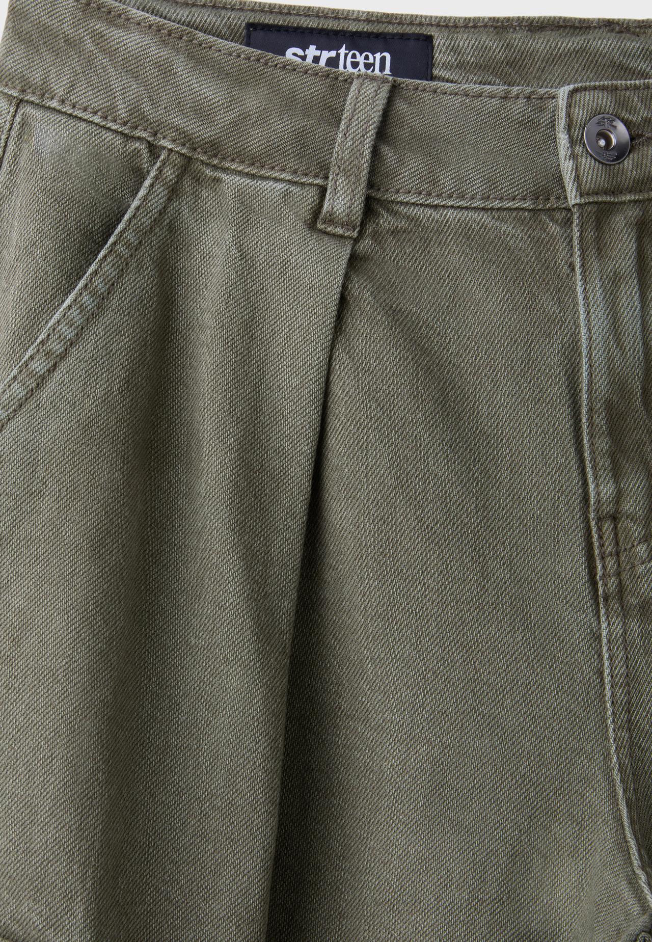 Twill cargo Bermuda shorts — Khaki