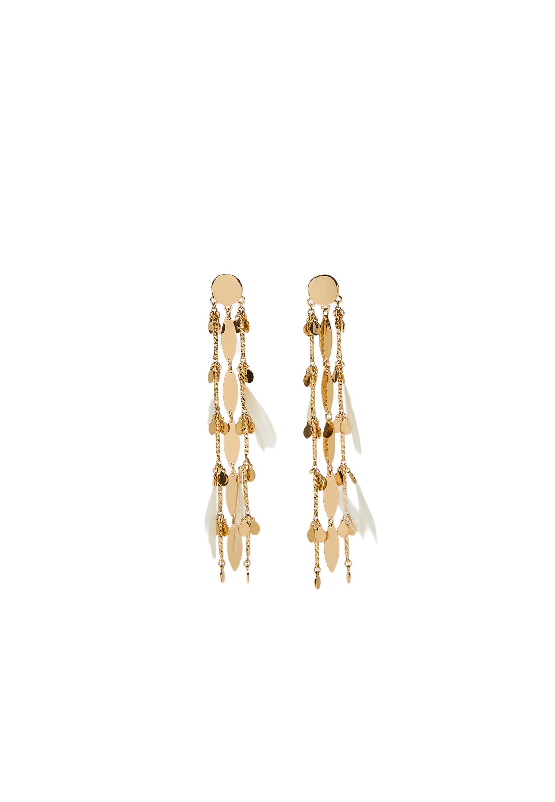 Textured dangle earrings — Gold