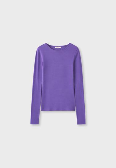 Supima® cotton long sleeve T-shirt — Lilac 8