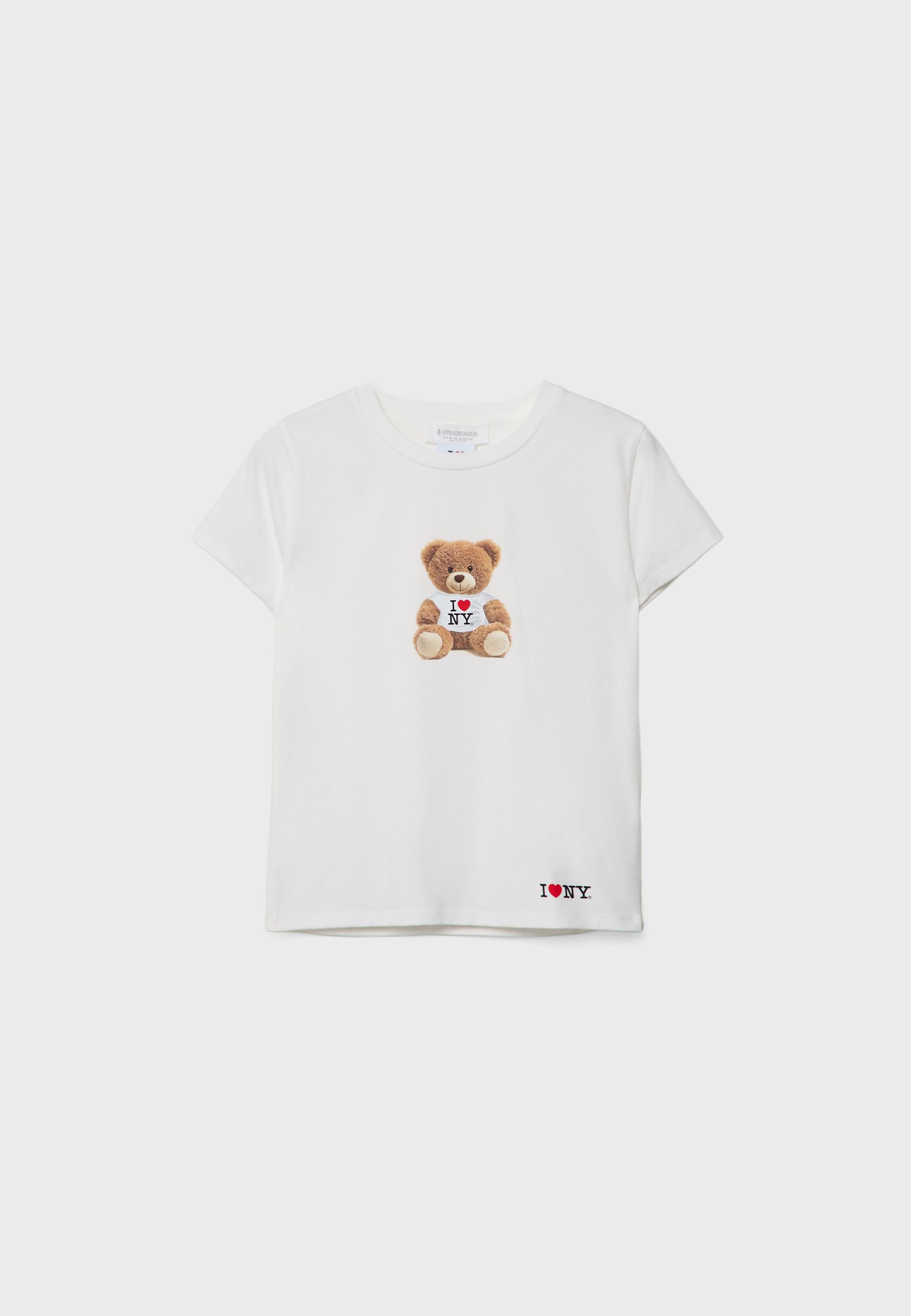 日本から撤退【 Stradivarius 】I LOVE N.Y コラボTシャツベアー I love NY bear T-shirt - Women's fashion | Stradivarius