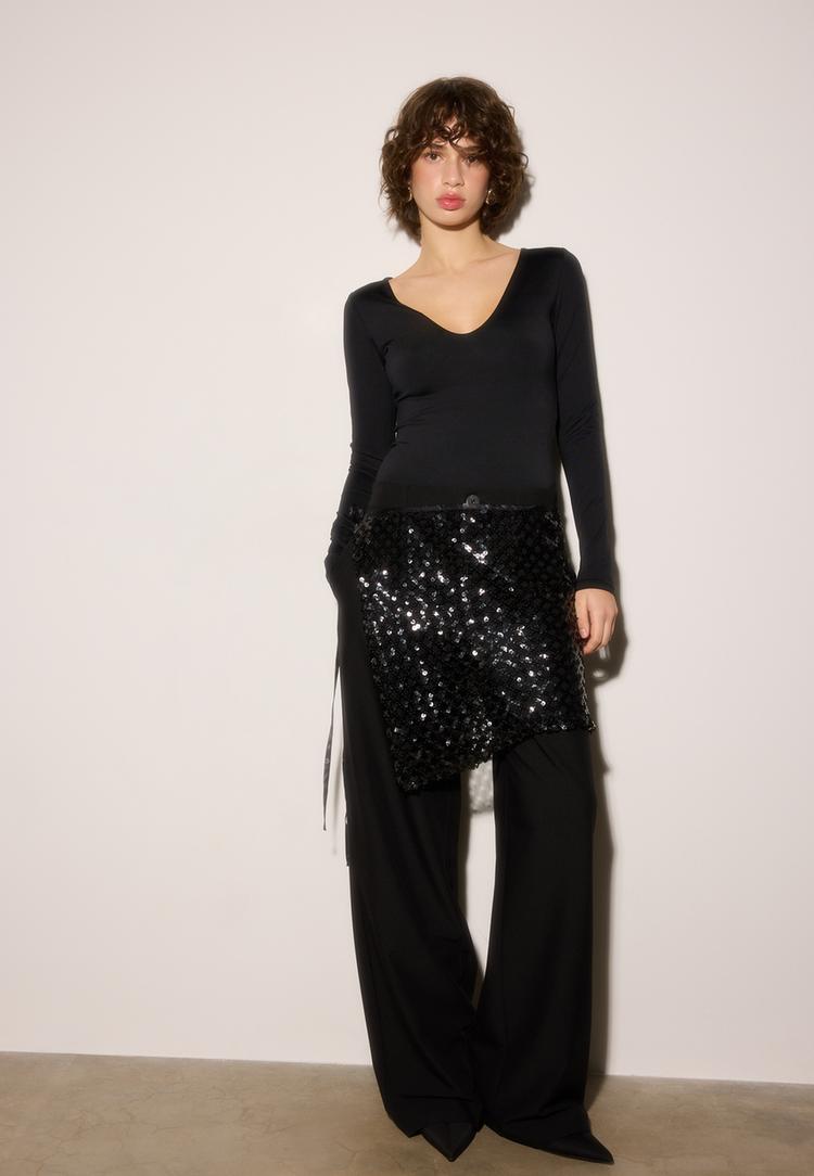 body poliamida escote pico