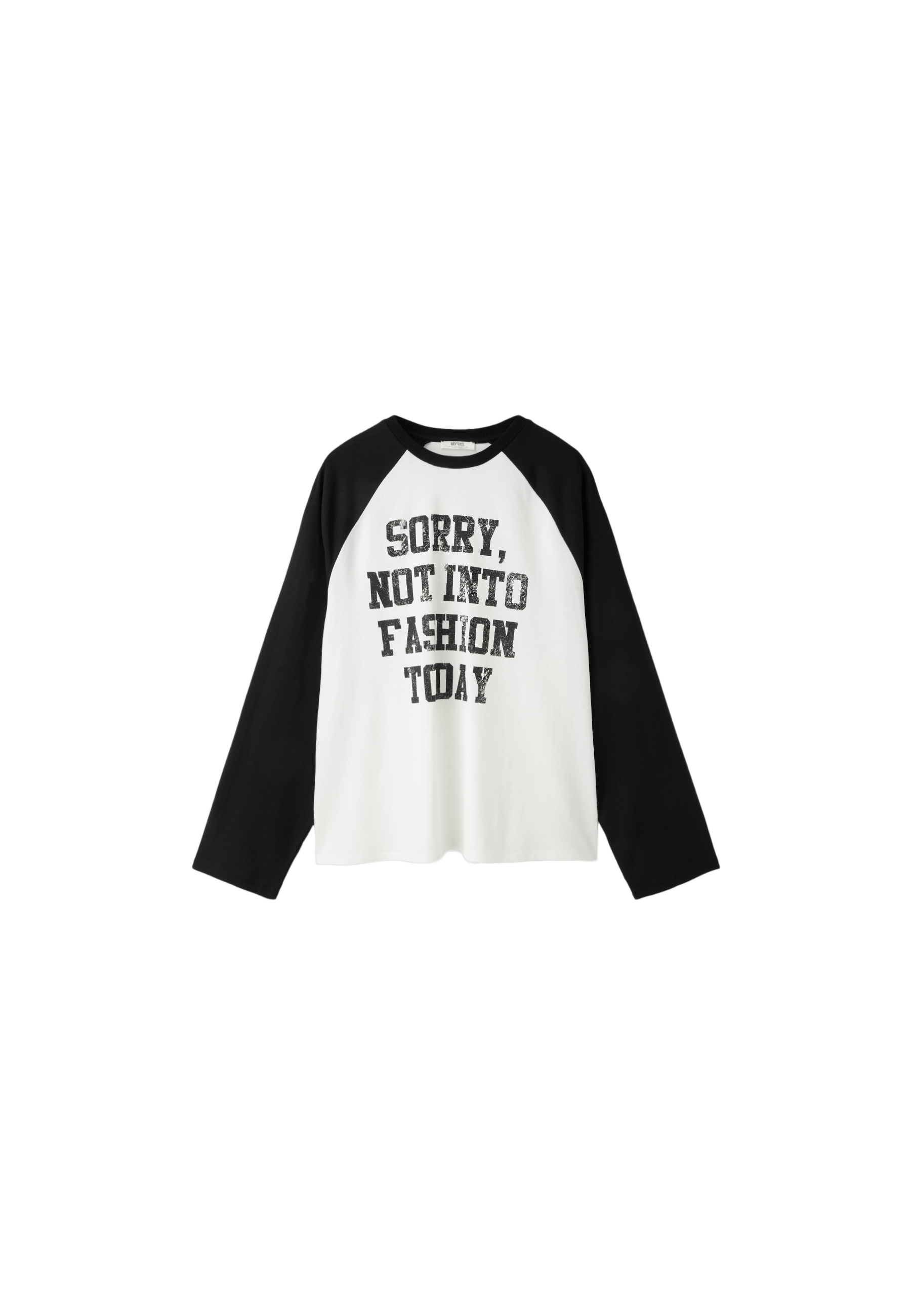 Long sleeve positional raglan T-shirt — Black