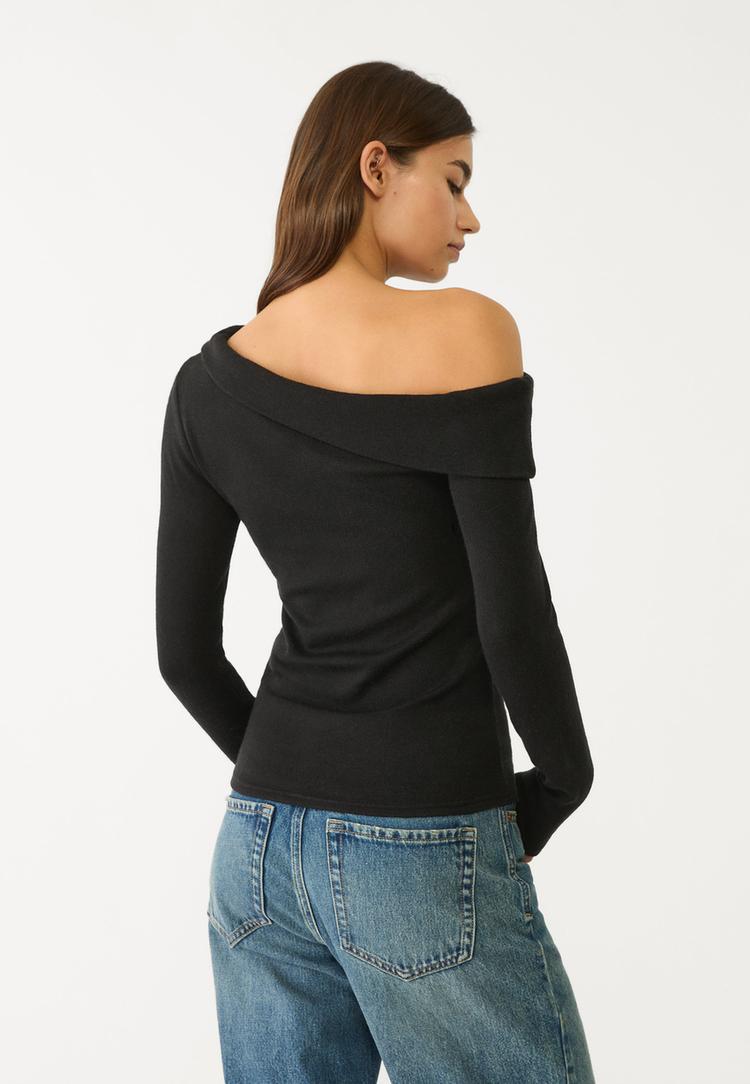 camiseta asimetrica punto