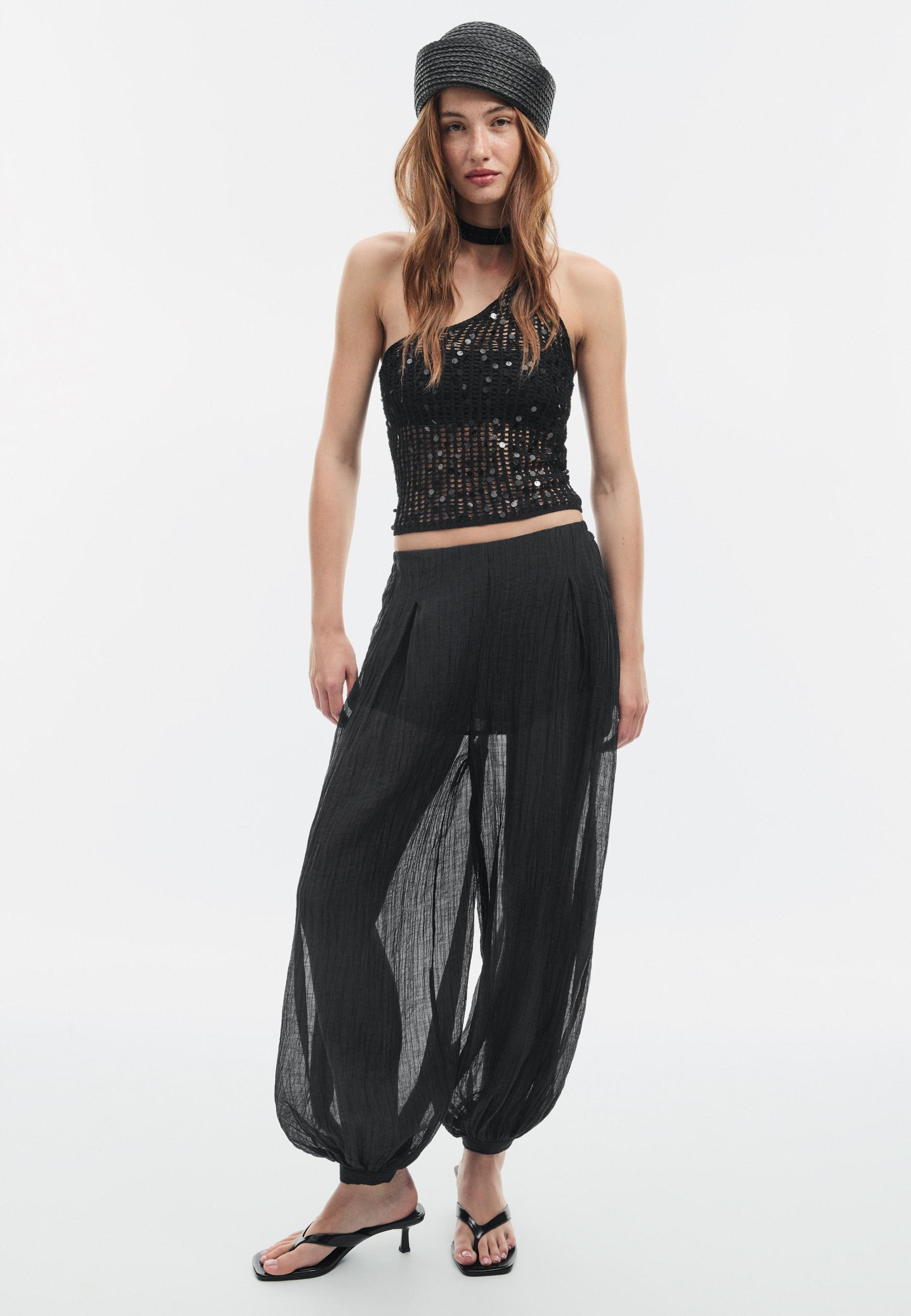 Stradivarius Pullu bandana bluz görsel 5