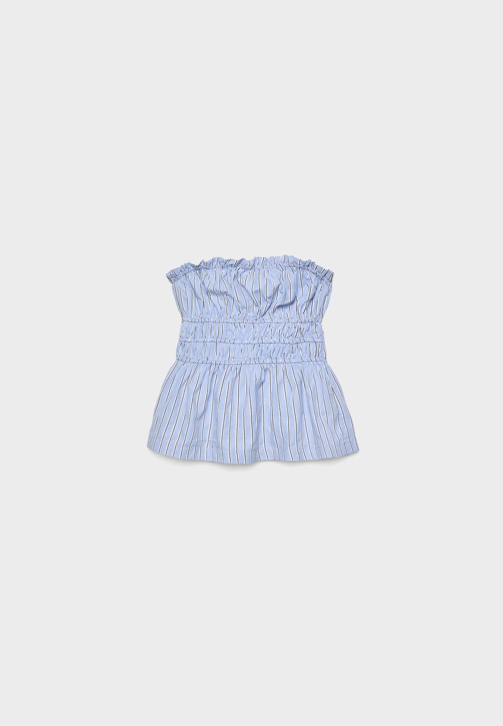 Top bustier froncé