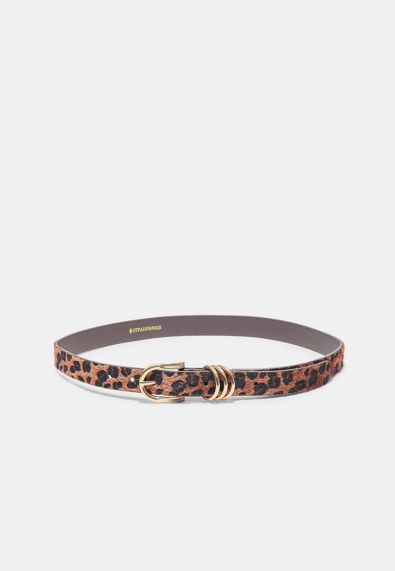 Leopard belt — Brown