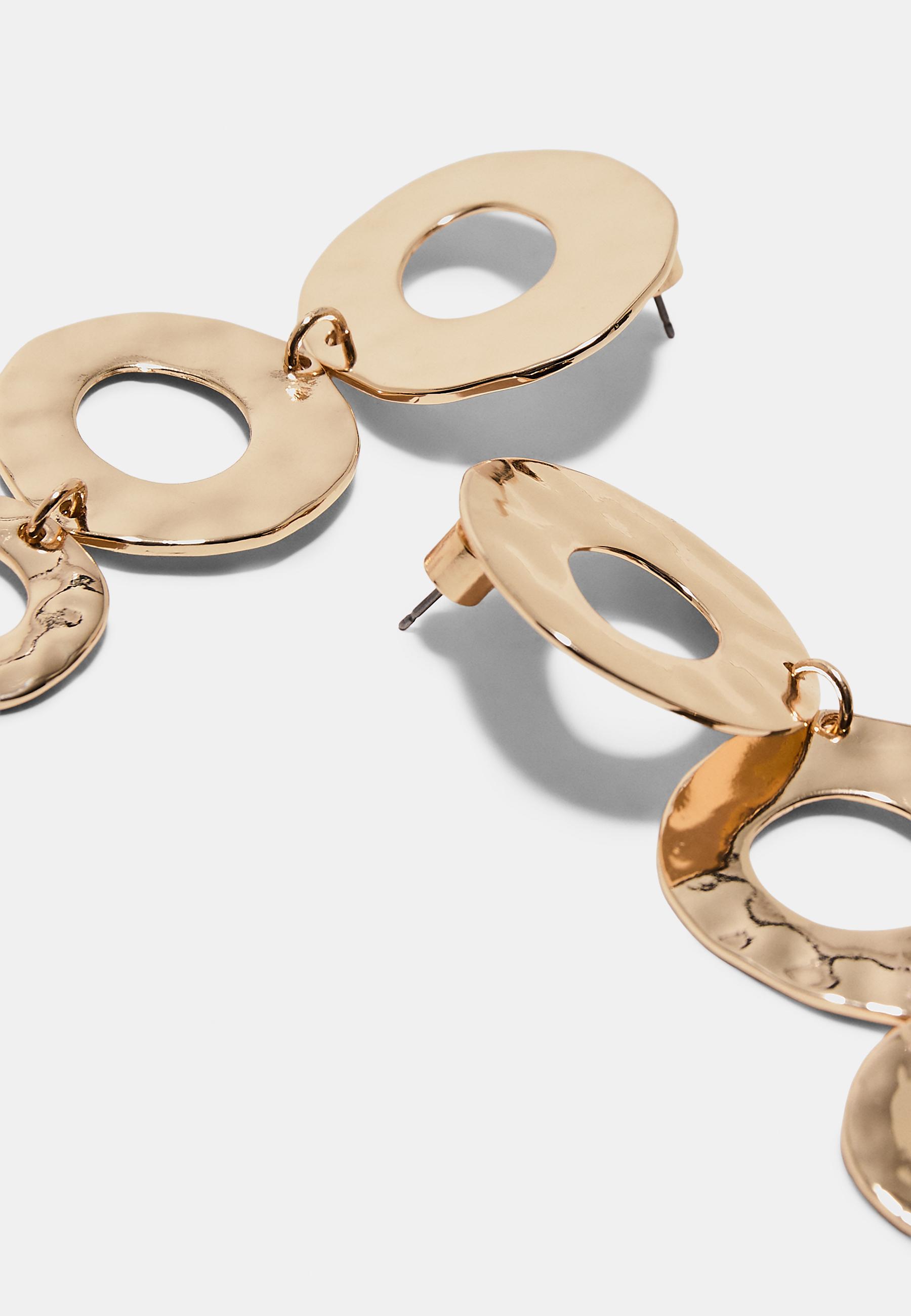 Maxi textured earring — Gold
