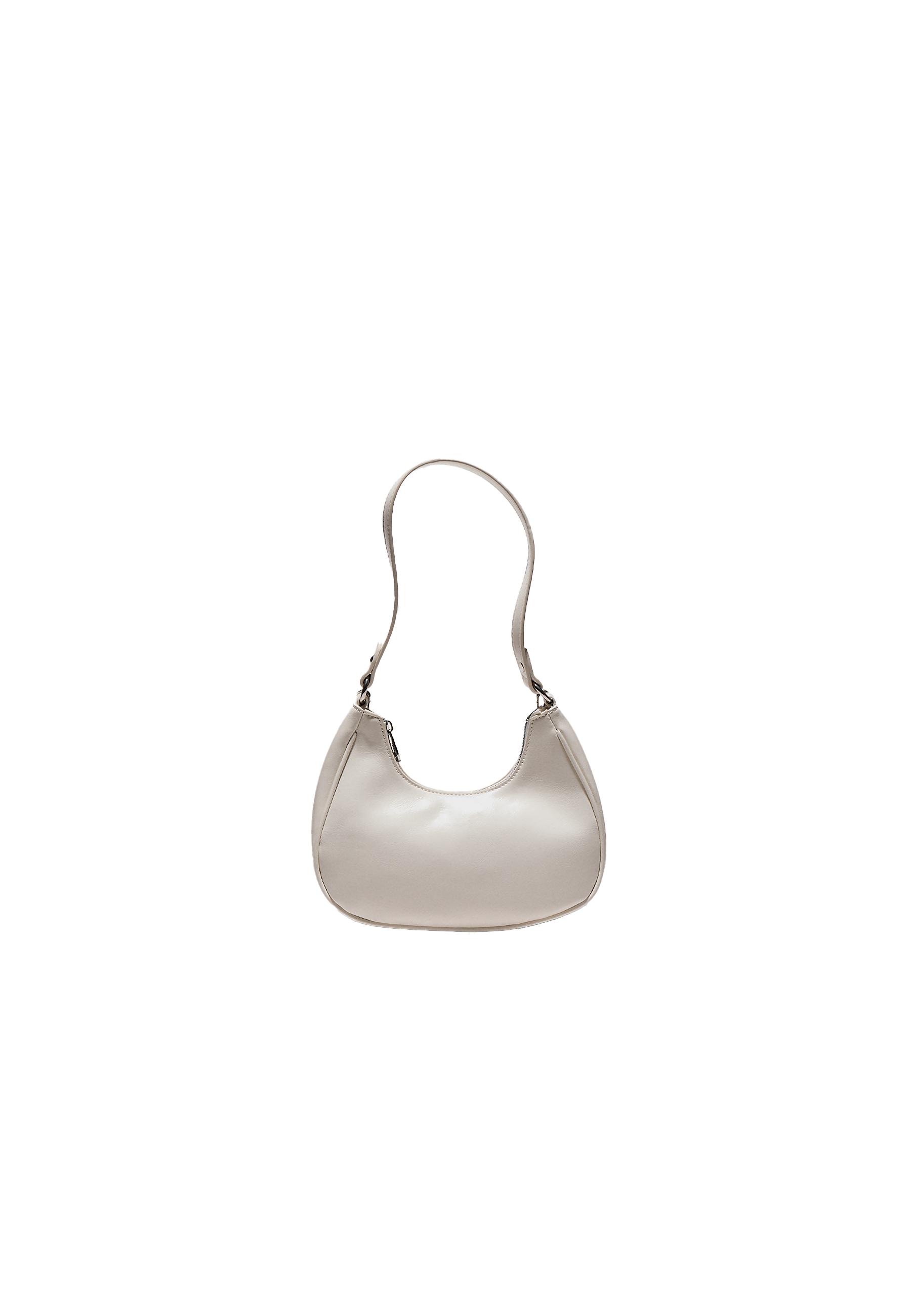 Half-moon shoulder bag — Ecru