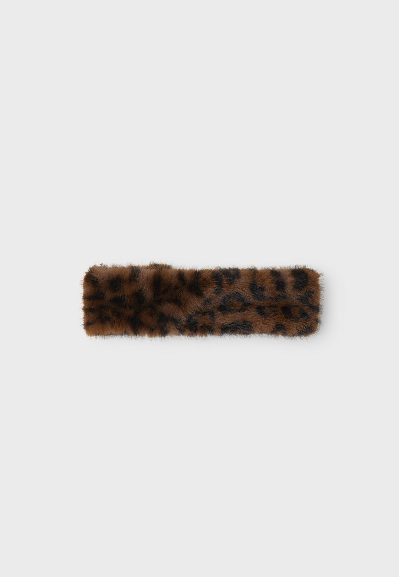 Faux fur headband — Brown