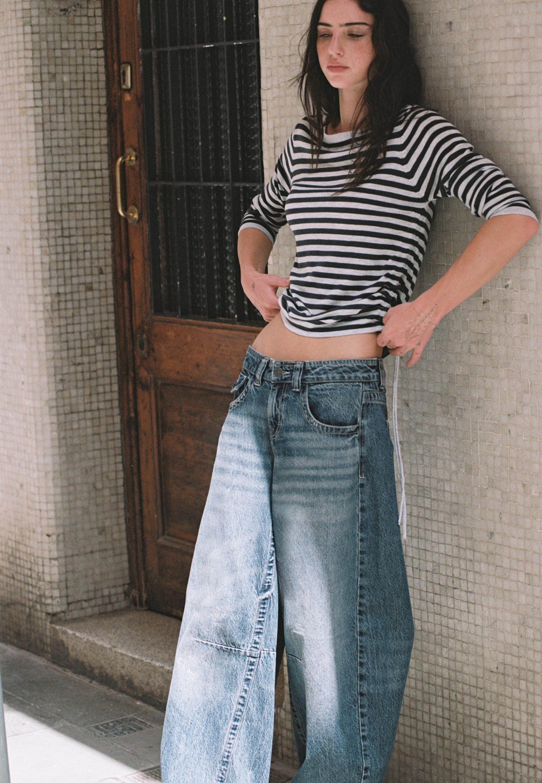 Düşük bel barrel jean