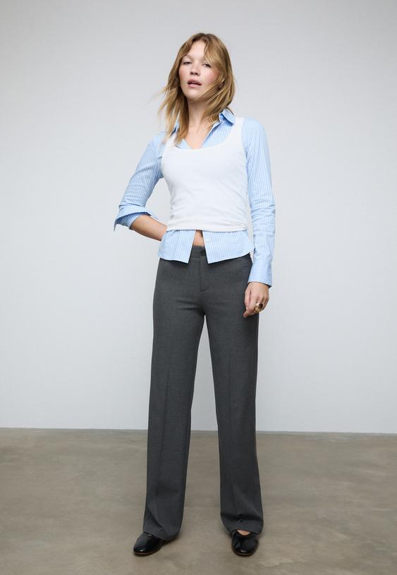 calcas de vestir slim fit retas