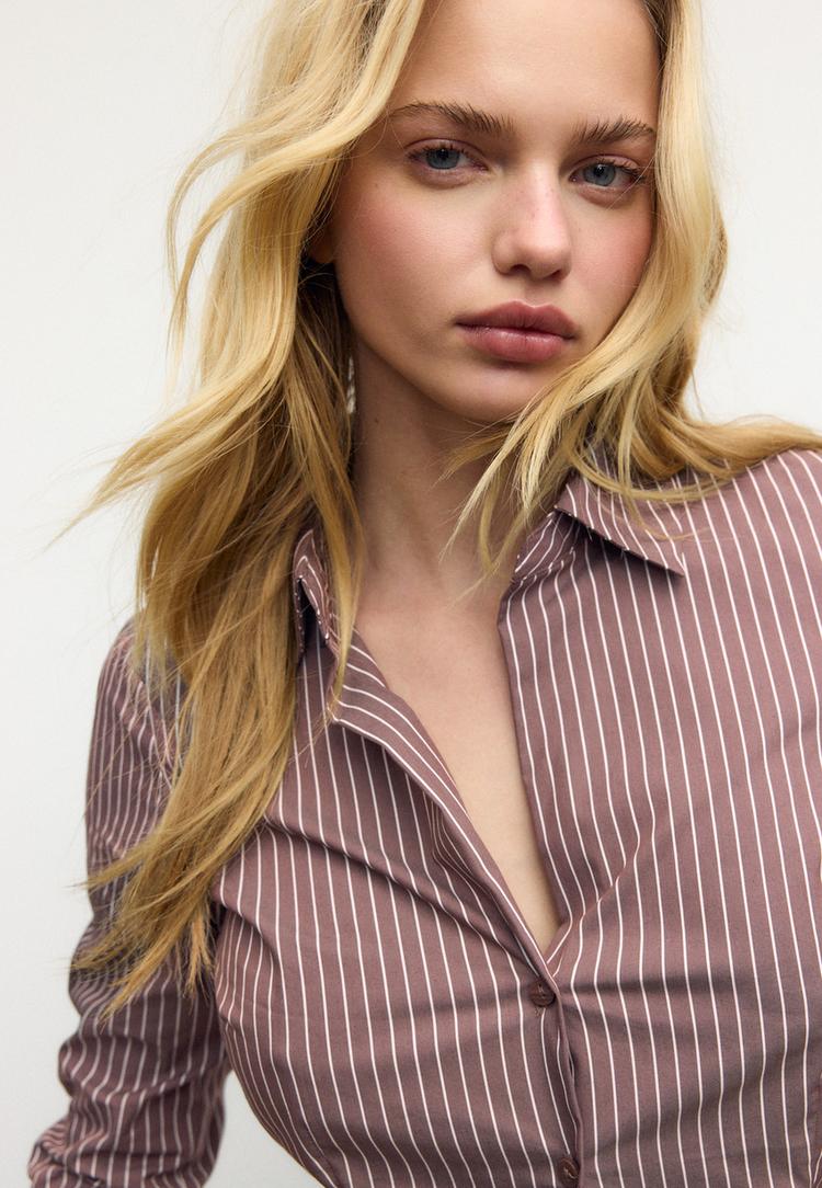 chemise basique fitted rayee