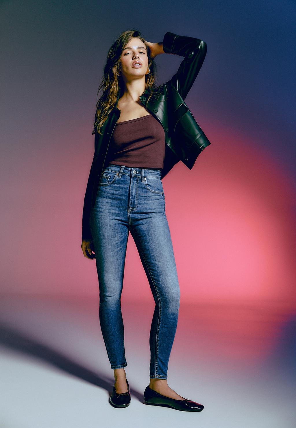 D09 Jeans skinny super high waist